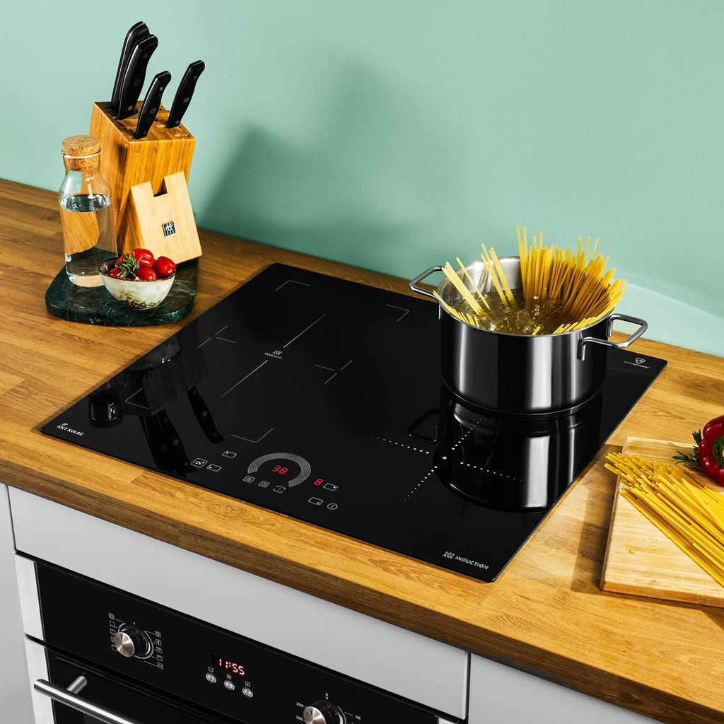 KKT KOLBE Autarkes Herdset | 60cm Einbaubackofen BO8805SS | 59cm Induktionskochfeld IH85900RL | Grill | Heißluft | Automatik-Timer | 2-fach Wärmeschutzverglasung | Kindersicherung | SET8805IH859RL