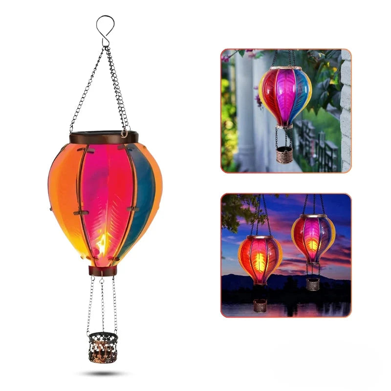 LumiBalloon - Lanterna Solare a Pallone Aerostatico con Effetto Fiamma
