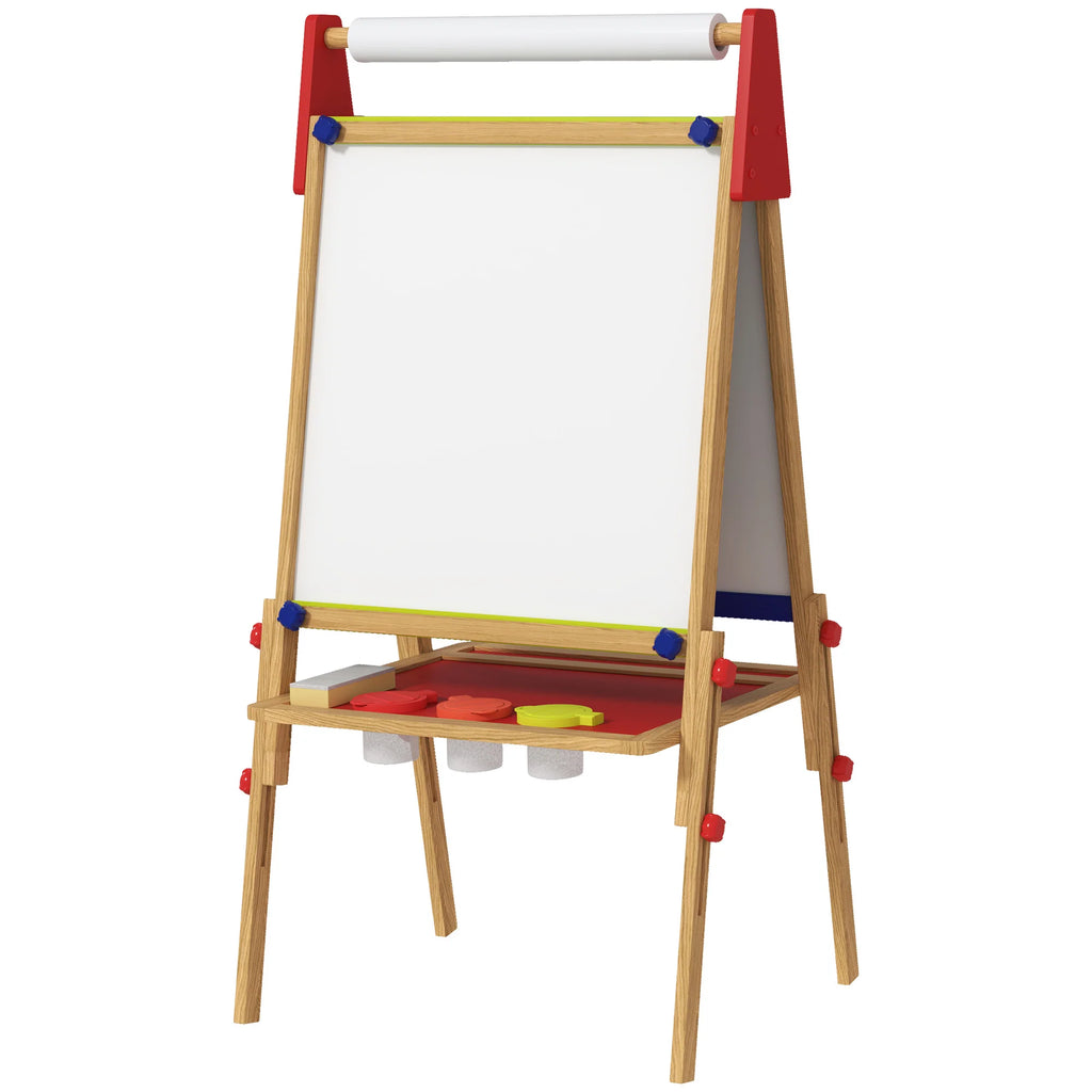 AIYAPLAY 3-in-1 Tavolo per bambini regolabile in altezza – Legno naturale