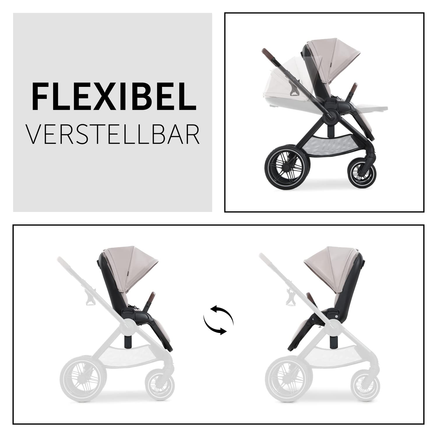 hauck Kinderwagen mit Beindecke Walk N Care ab Geburt bis 22 kg mit Liegefunktion, Becherhalter, Sitz Wendbar & Höhenverstellbar, Gummireifen, Teleskopgriff, UPF 50+, Zusammenklappbar (Dark Navy Blue9