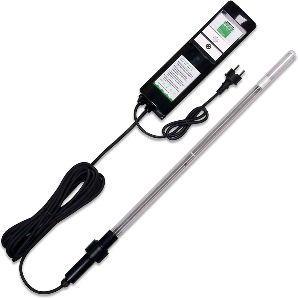 Wagner Green UVC sommergibile 3 pz. Kit con contatore ore di funzionamento, lampada UVC sterilizzatrice per laghetto da giardino, laghetto Koi, filtro per la sterilizzazione e antialghe (80 Watt Amalgama, kit da 3 pz.)