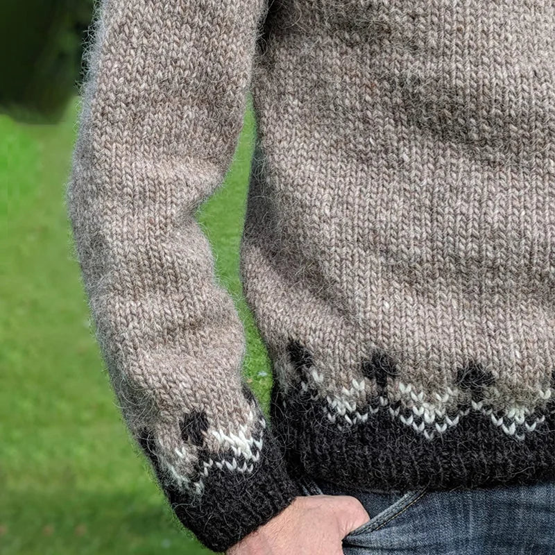 Maglione vintage da uomo girocollo in maglia