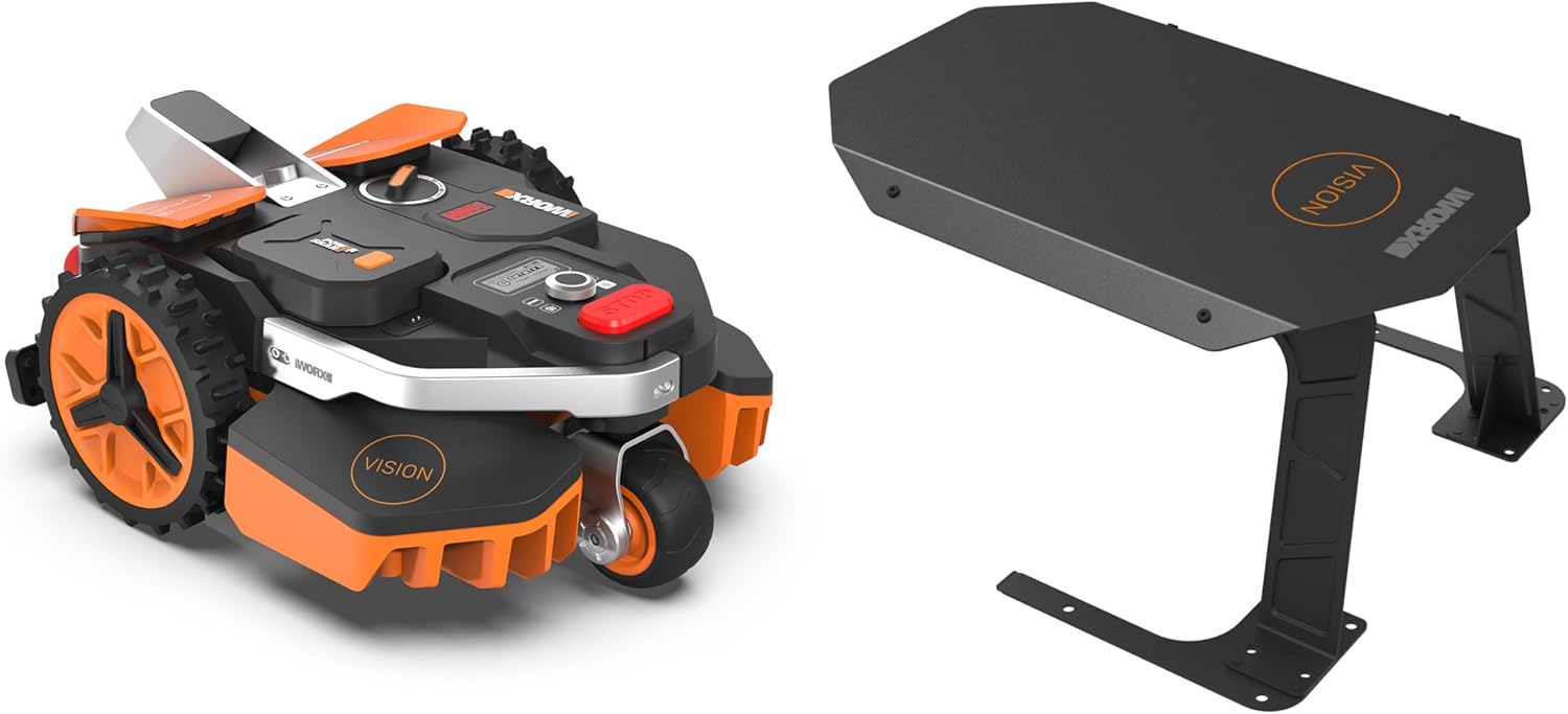 WORX Landroid Plus WR165E Mhroboter mit Begrenzungskabel für Grten bis 500m (AIA Navigation, App Steuerung, WLAN, Bluetooth und schwimmendem Mhwerk - max Steigung: 35%)