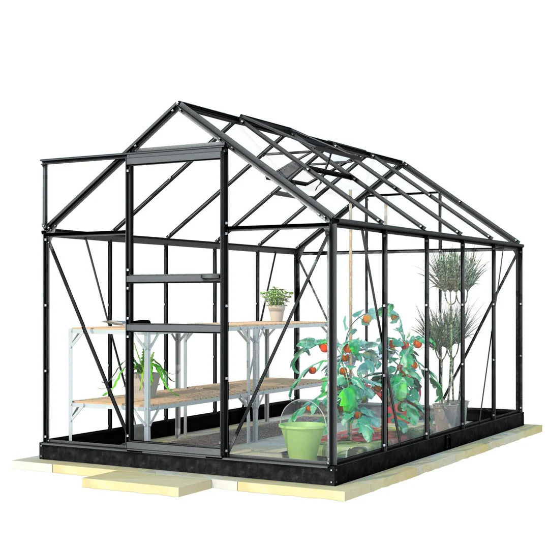 Lykke Gewchshaus Hybrid 6,2m2, schwarz