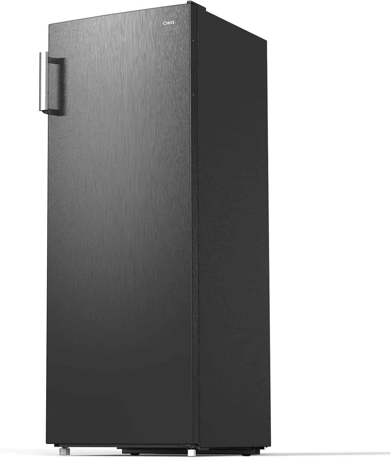 CHiQ FSD166NE4E Congelatore 166 L, Tecnologia No Frost, Porta Reversibile, Acciaio Inox Nero, Altezza 144 cm