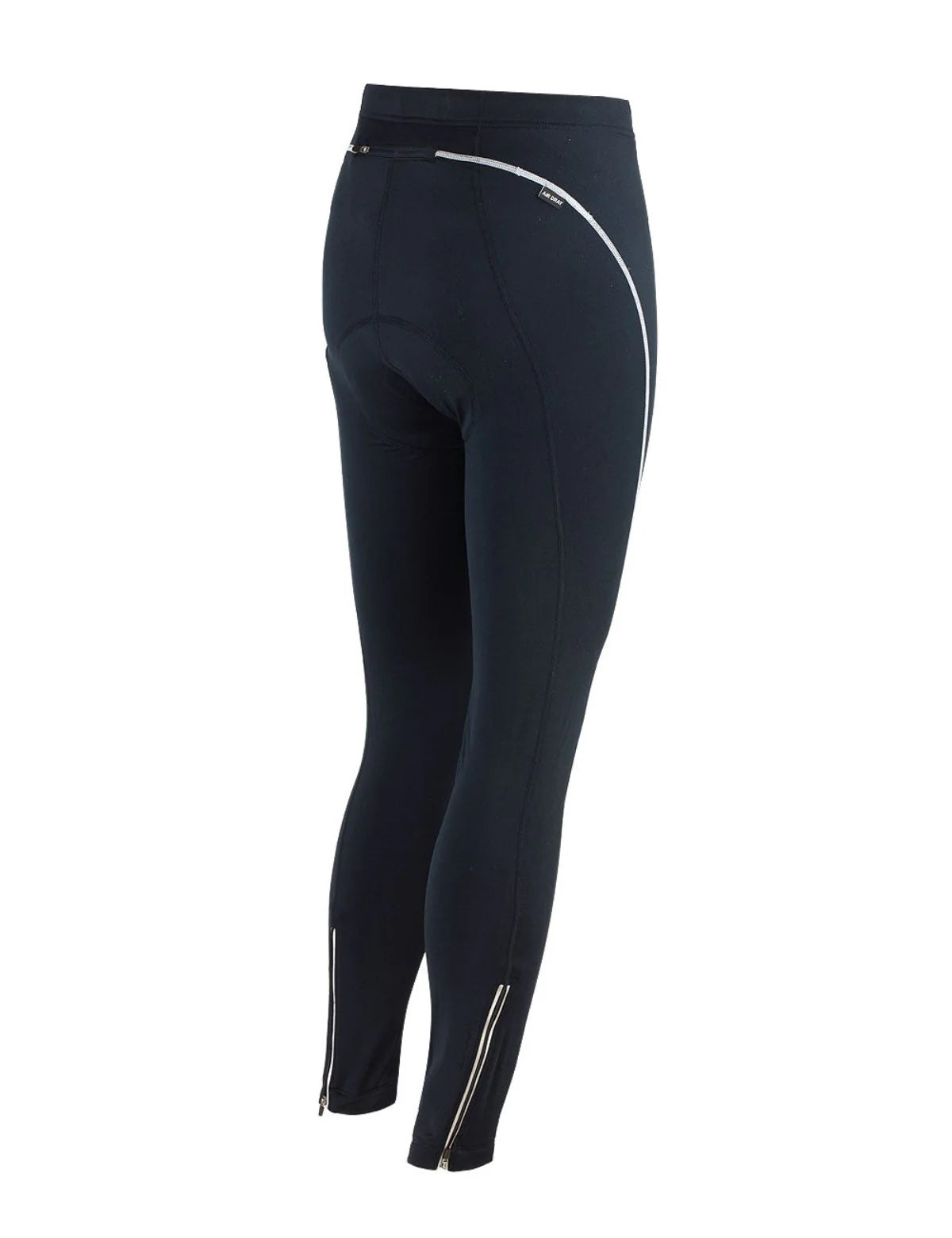 Pantaloni da ciclismo lunghi termici da uomo nero-argento
