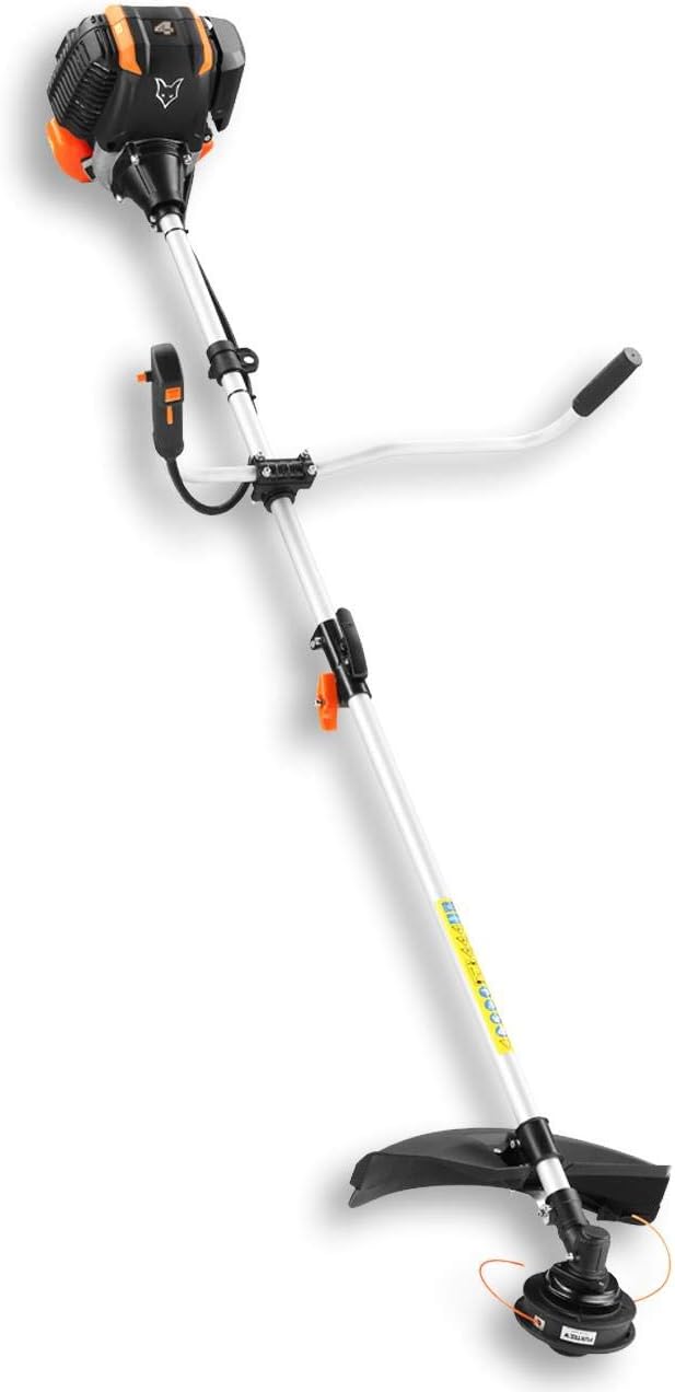 FUXTEC Decespugliatore a Benzina FX-4MS142, Tagliabordi con Motore a 4 Tempi, Cerchio di Taglio da 320 mm, Regolatore di Velocità e Easy-Starter, incl. Bobina/Cinghia Professionale