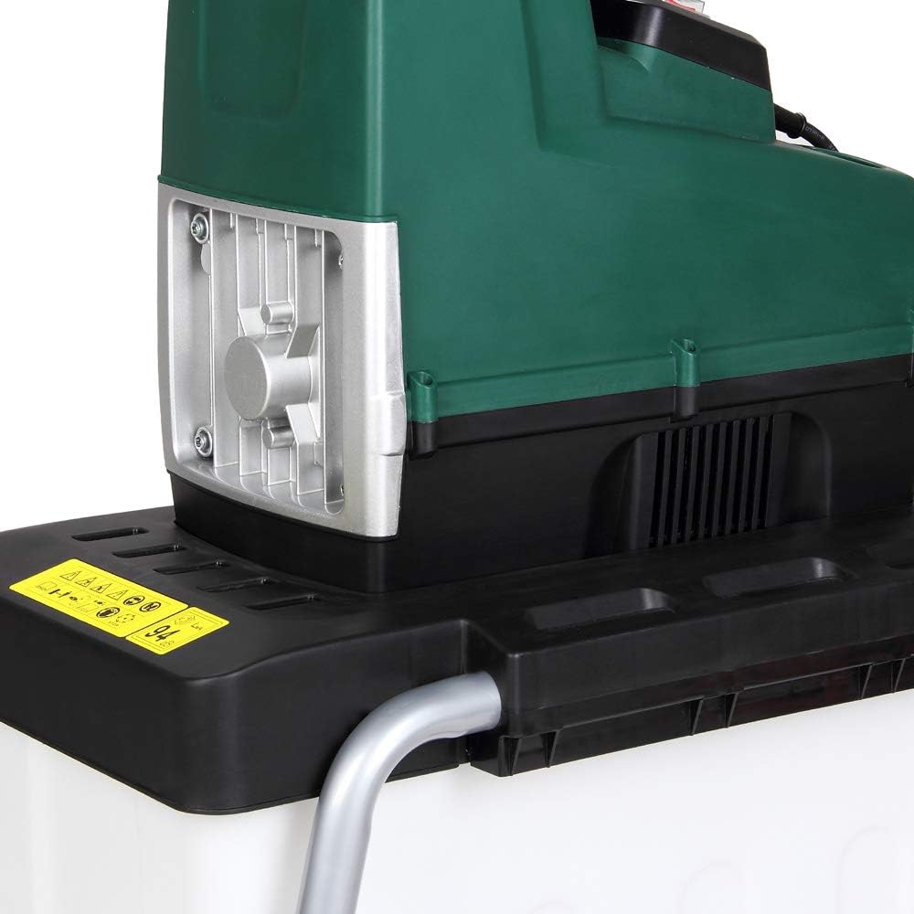 Gardebruk® Leisehäcksler 3100 W max. 45 mm Aststärke Elektrisch 60 L Auffangbox Walzenhäcksler Gartenhäcksler Schredder