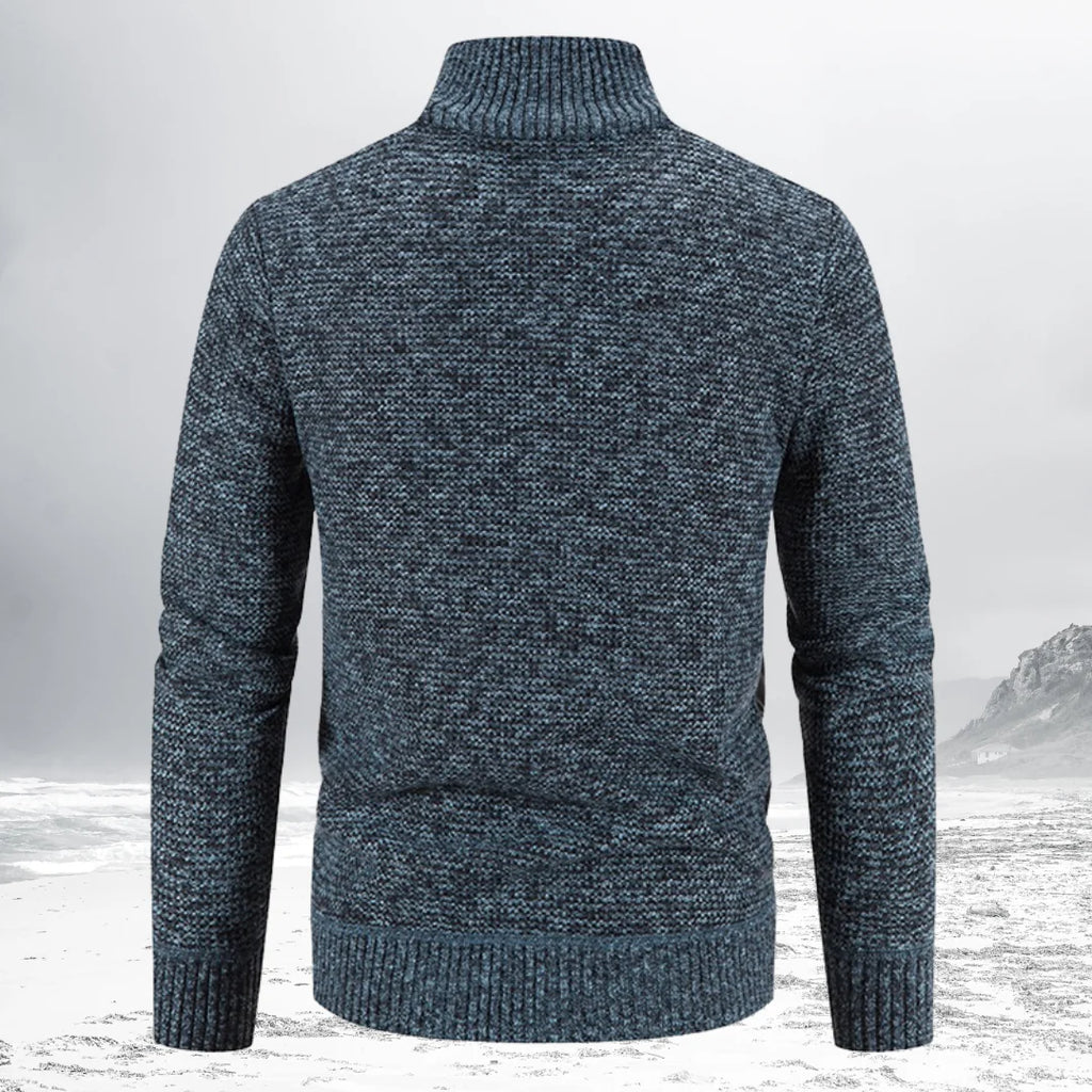 Gepaddeter Pullover mit Reiverschluss für Herren