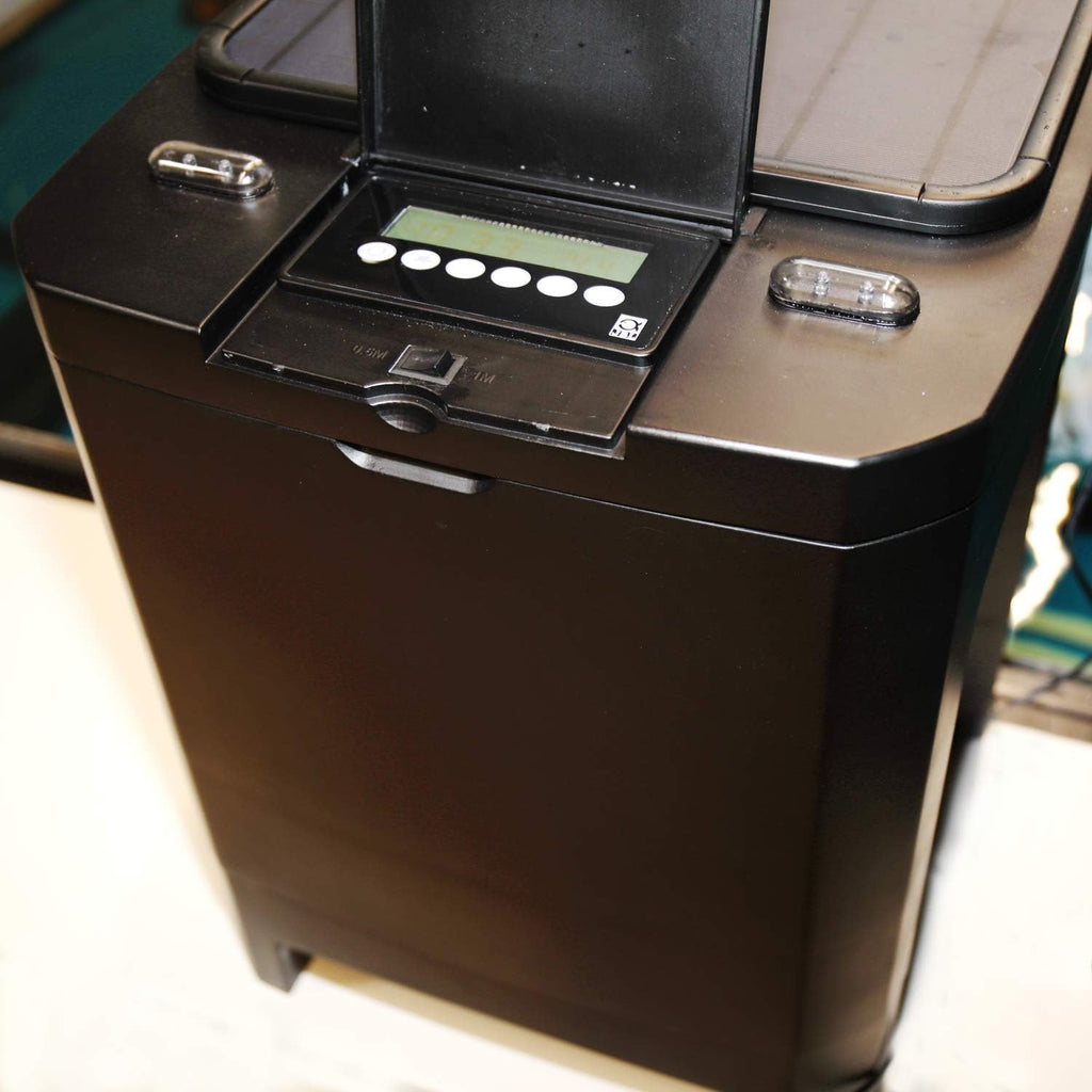 JBL Dosatore automatico per mangime per Koi e altri pesci da stagno, PROPOND AUTOFOOD, Resistente alle intemperie, Solare, 37,5 x 37,5 x 46,2 cm, nero