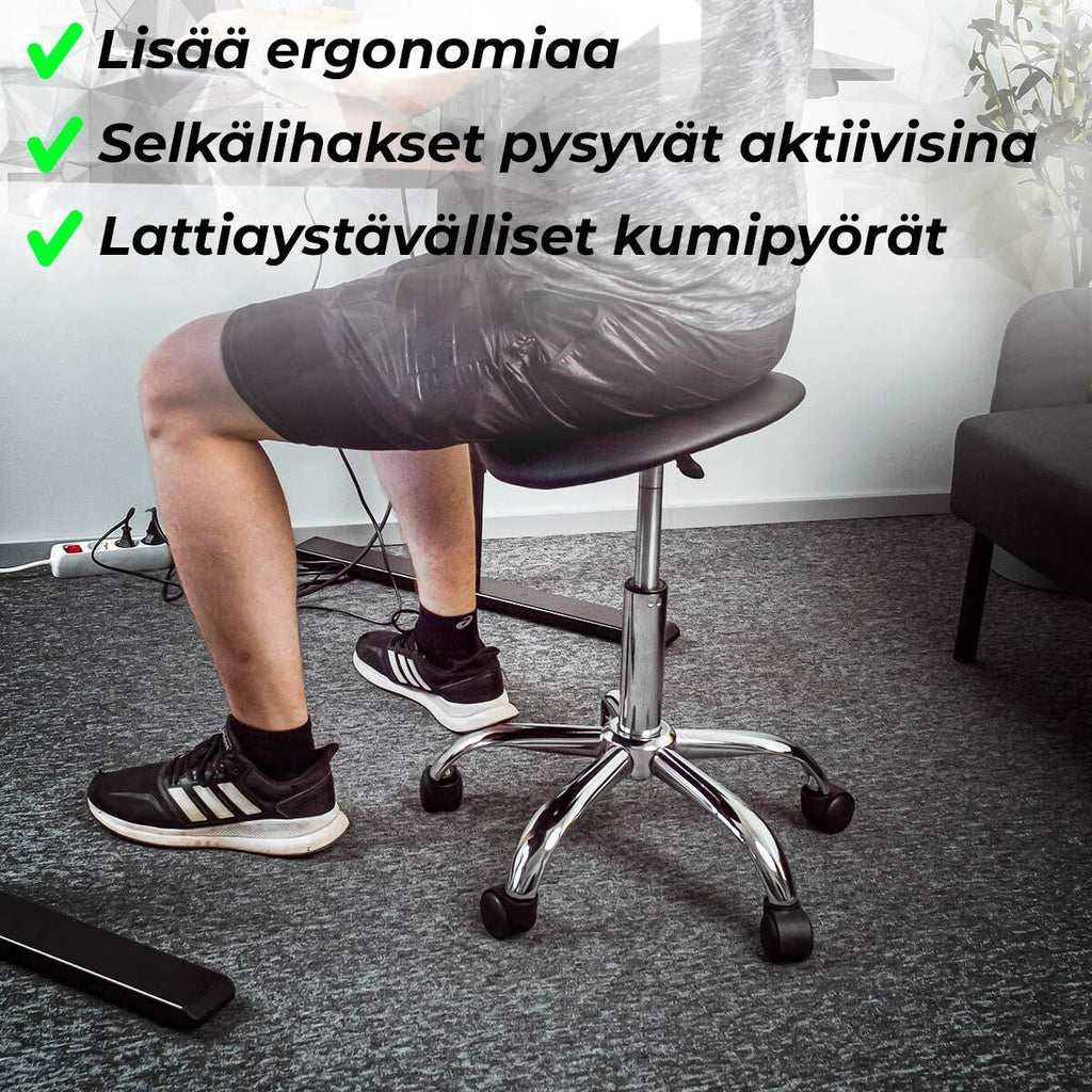 Lykke Sattelstuhl Comfort, schwarz