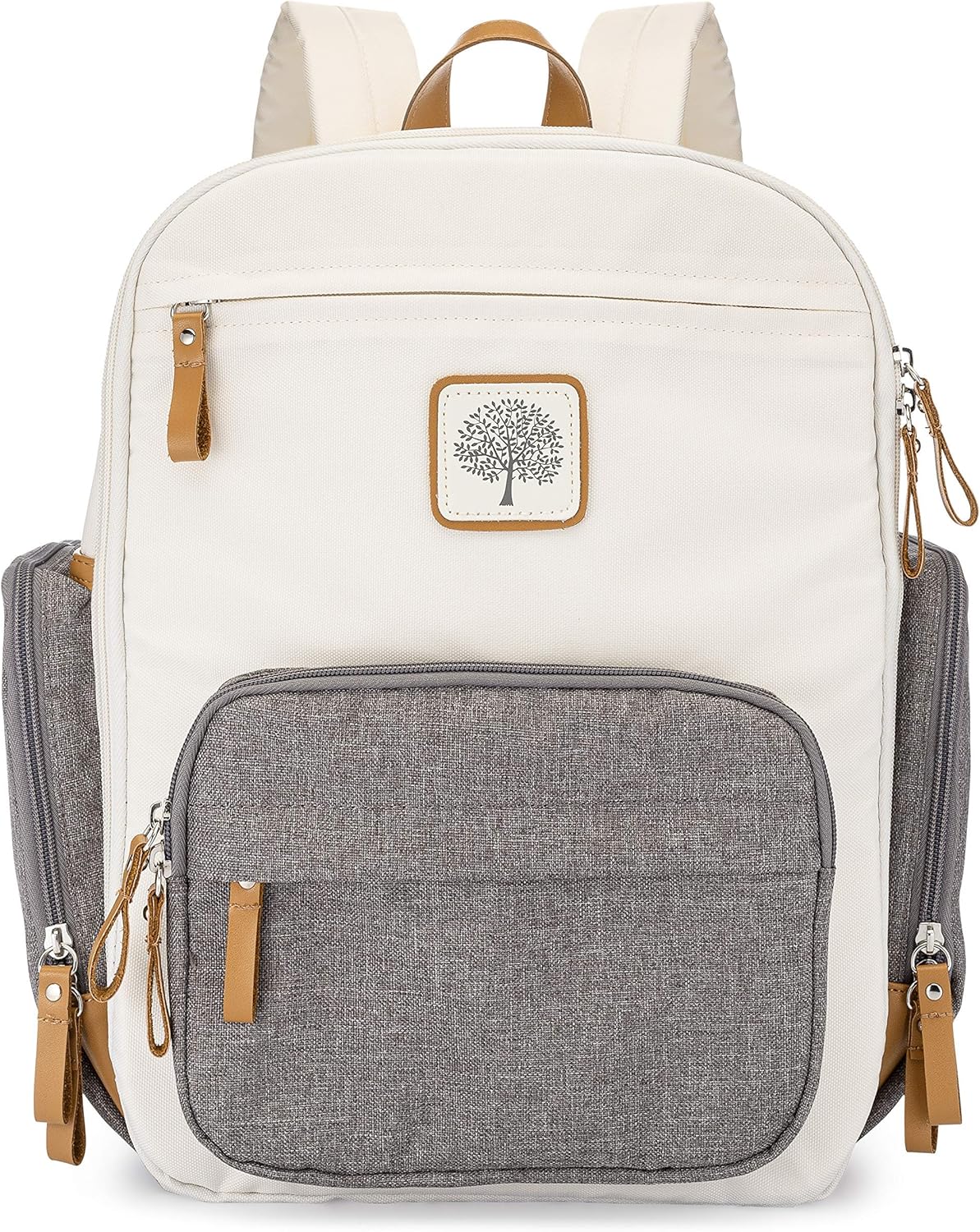 Parker Baby Diaper Backpack - Full Zip Diaper Bag with Insulated Pockets