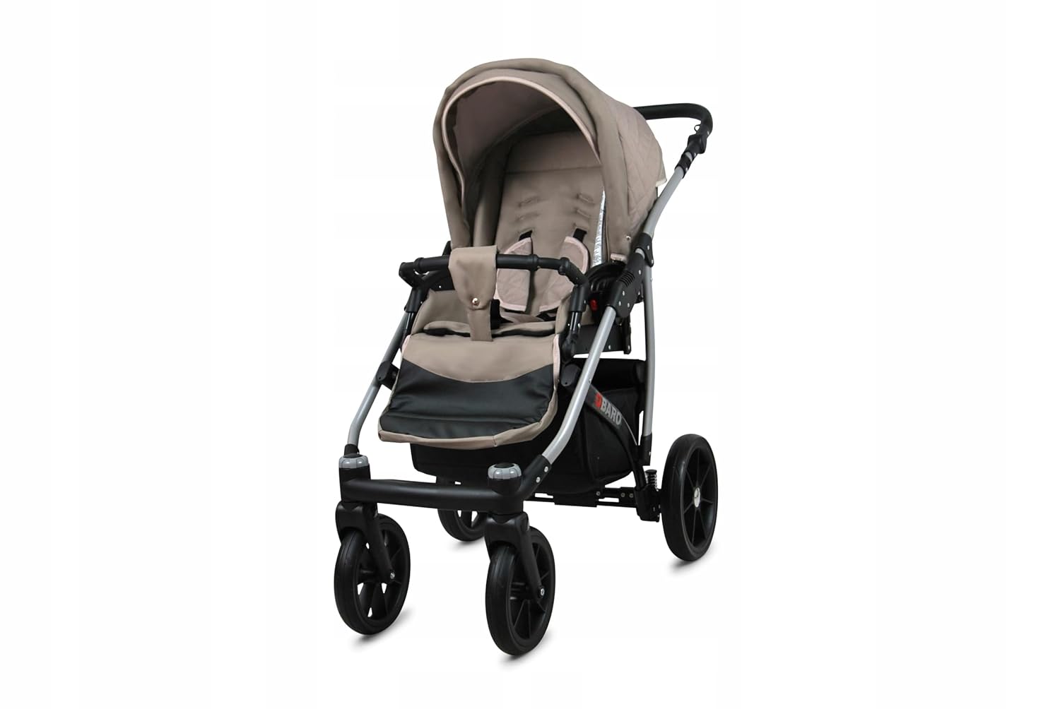 BabyLux® Bambimo Kinderwagen Set 3 in 1 - Qbaro - incl. Babywanne, Buggy Sportsitz, Auto-Babyschale - Autositz - Kinderwagenset - Kombikinderwagen mit Wickeltasche, Regenschutz usw.