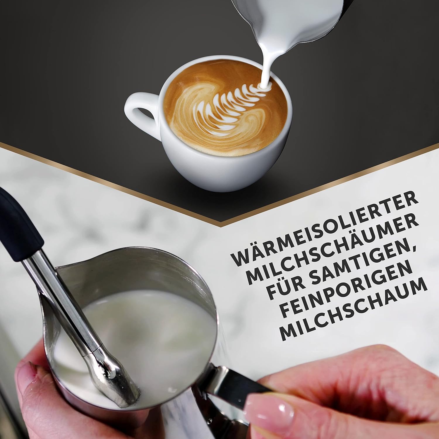 Breville Barista Max Macchina da caffè con braccio per espresso | Macchina da caffè espresso con macinacaffè integrato e montalatte | Serbatoio dell'acqua da 2,8 l | Pompa italiana da 15 bar | Acciaio inossidabile [VCF126X]