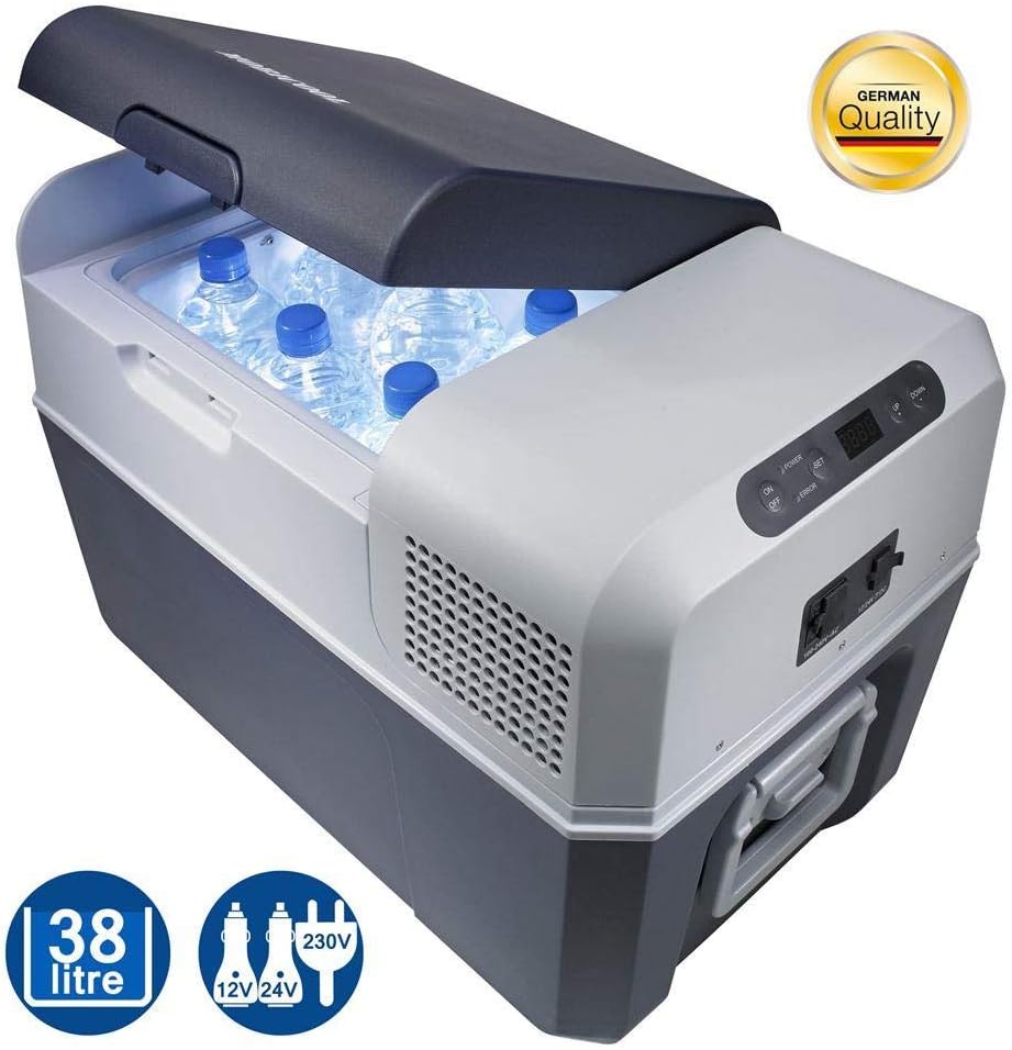 Mobicool FR40 Congelatore Portatile a Compressore Elettrico, Capacità 38 Litri, 12/24V e 230V per Auto, Camion, Barca, Camper e Presa di Corrente