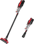 Venga! 2-in-1-Stiel- und Handstaubsauger, 4 m Anschlusskabel, beutellos, 2-in-1-Bodenbürste + 2 Extras, bis zu 20 kPa Saugleistung, rot/schwarz, 600 W, VG HVC 3001