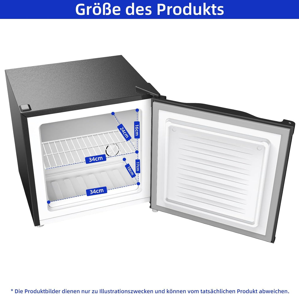 CHIQ Mini Bar Fridge 46 L, Mini Fridge, 49.6 x 47.4 x 44.7 cm (H x W x D), E Energy Consumption 80 kWh per Year, Very Quiet 39 dB