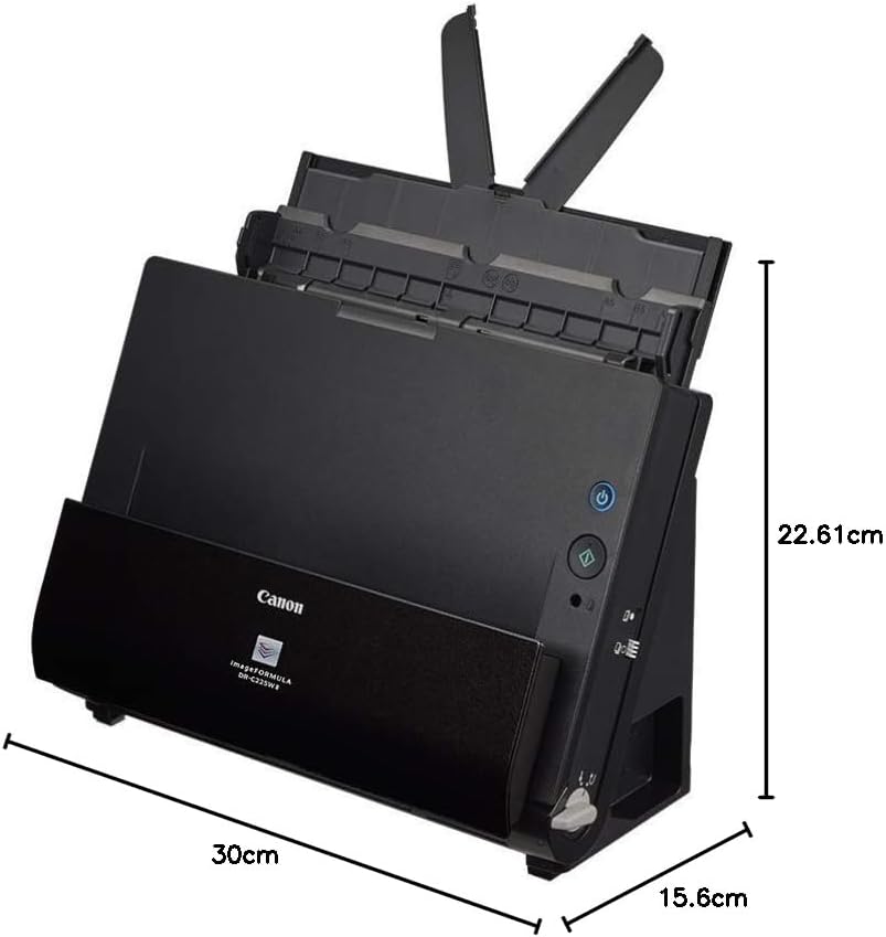 Canon DR-C225 II - Scanner di documenti imageFORMULA (duplex, alimentazione, colore, 600dpi, 25 ppm, PDF OCR, compatto, nero)