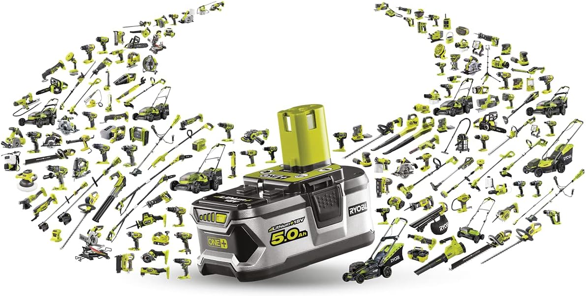 RYOBI 18V ONE+ Tagliasiepi telescopico a batteria OPT1845 (lunghezza lama 45 cm, spessore di taglio 18 mm, testa di taglio orientabile di 135°, velocità di taglio 1350 giri/min, senza batteria e caricabatterie)