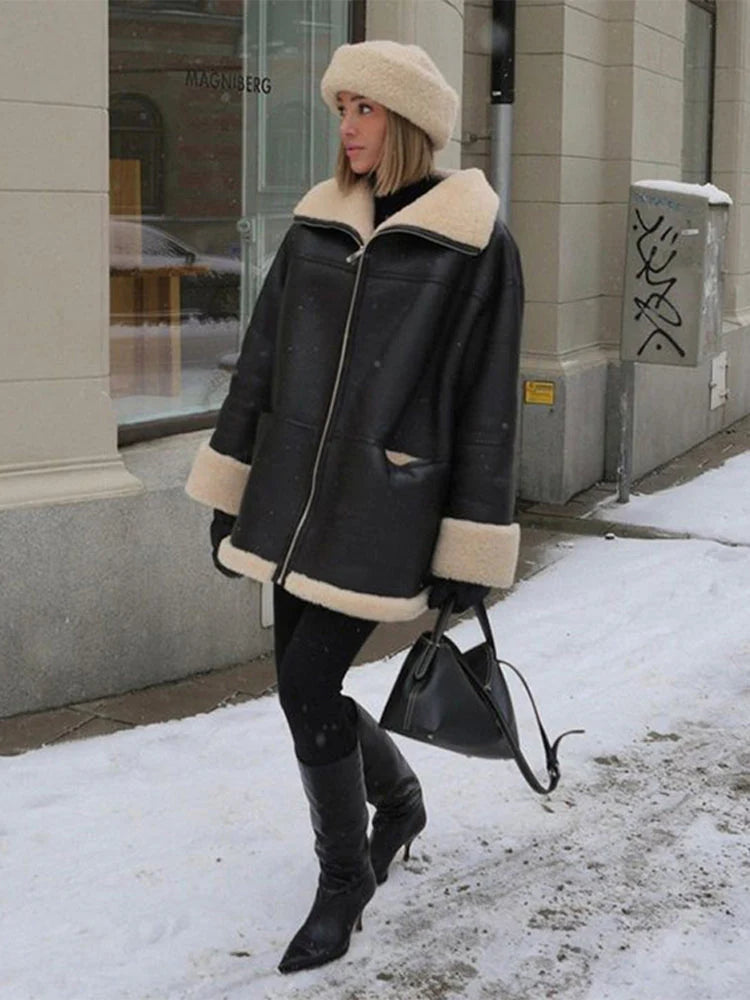 Lozenda - Cappotto di pelliccia caldo