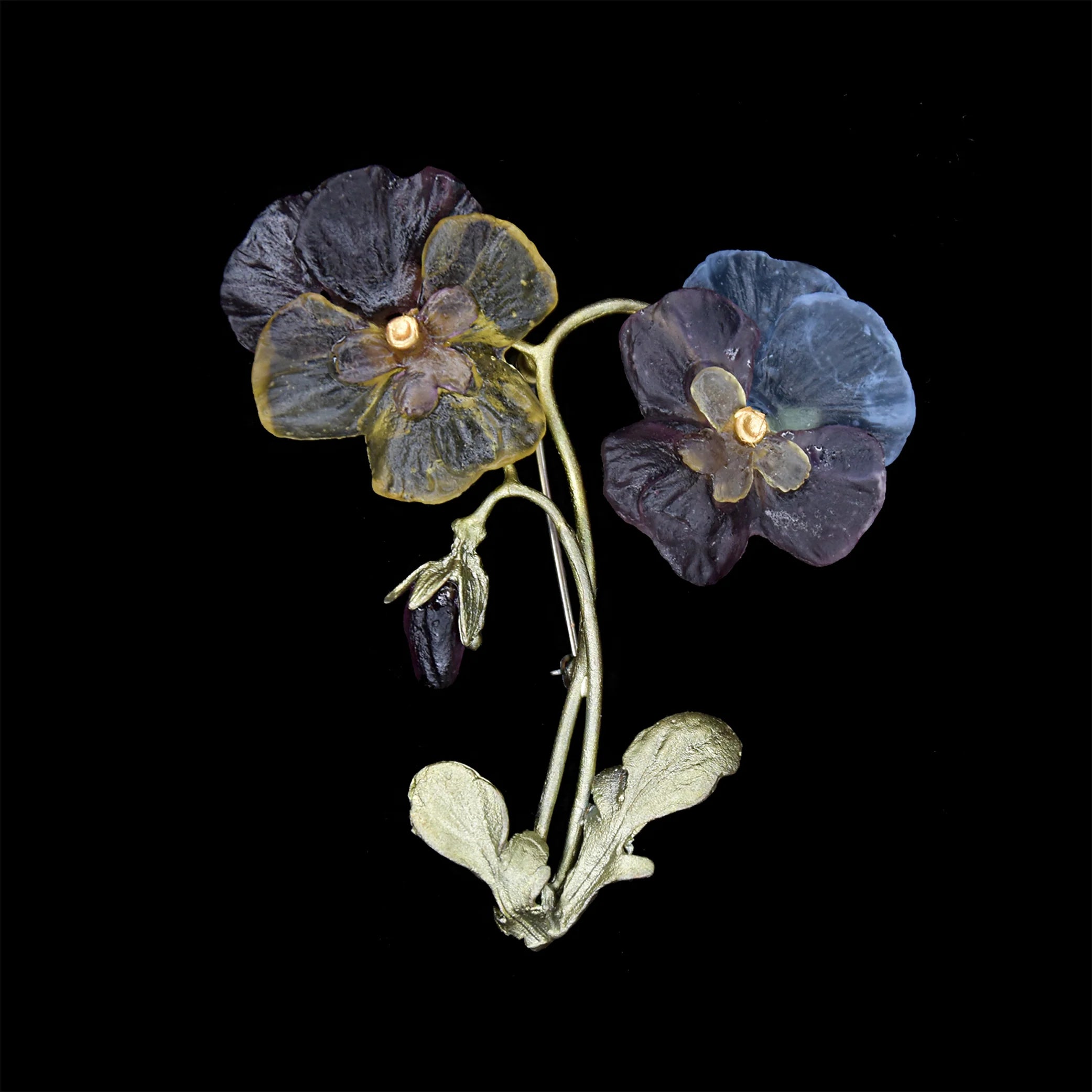 Stiefmütterchen spilla - Due fiori