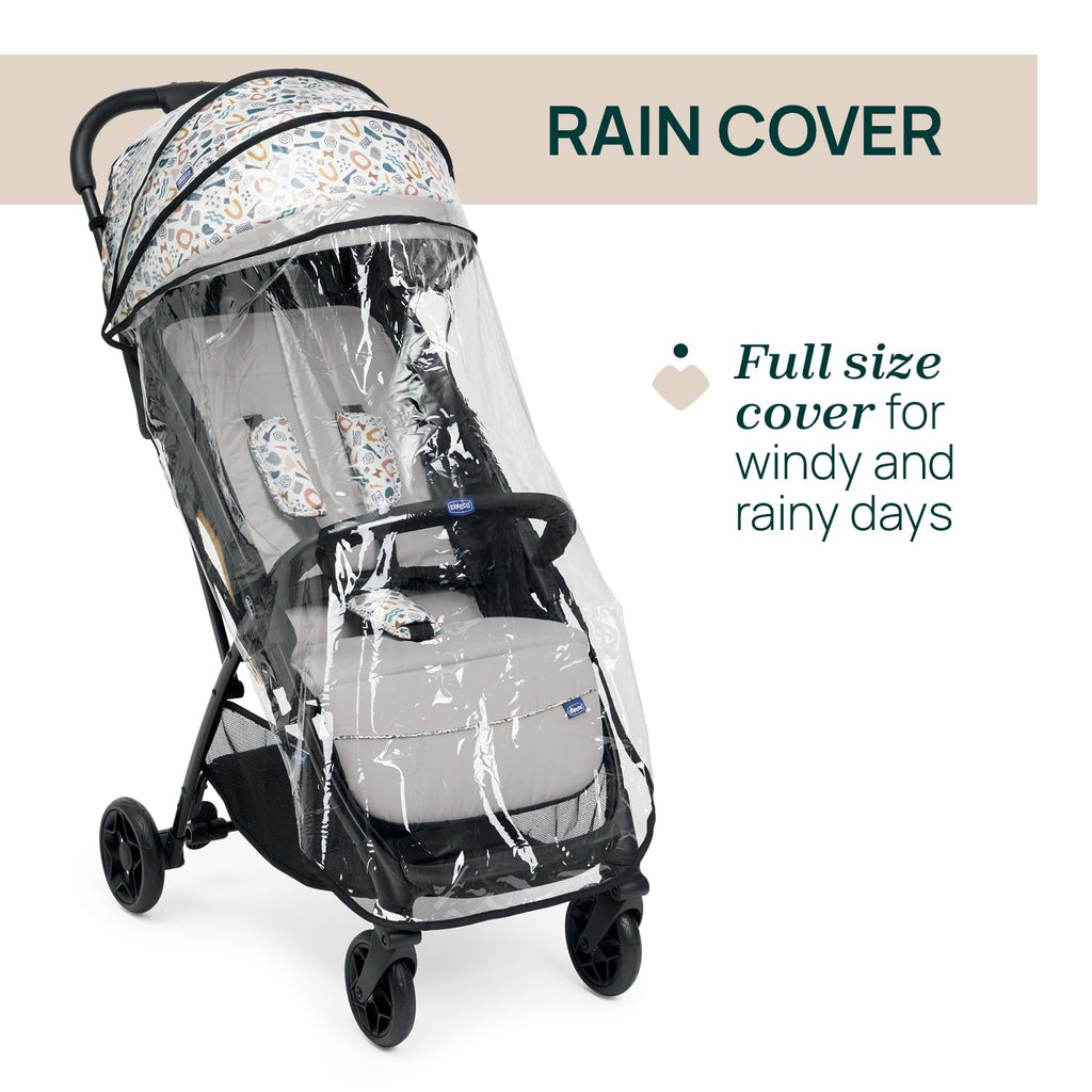 Chicco, Glee, Kinderwagen ab 0 Monate bis 4 Jahre, mit Automatik- und Kompaktverschluss, Ausziehbares Verdeck mit Lichtschutzfaktor 50+ und Regenschutz, 3-stufig verstellbare Rückenlehne, Beinauflage