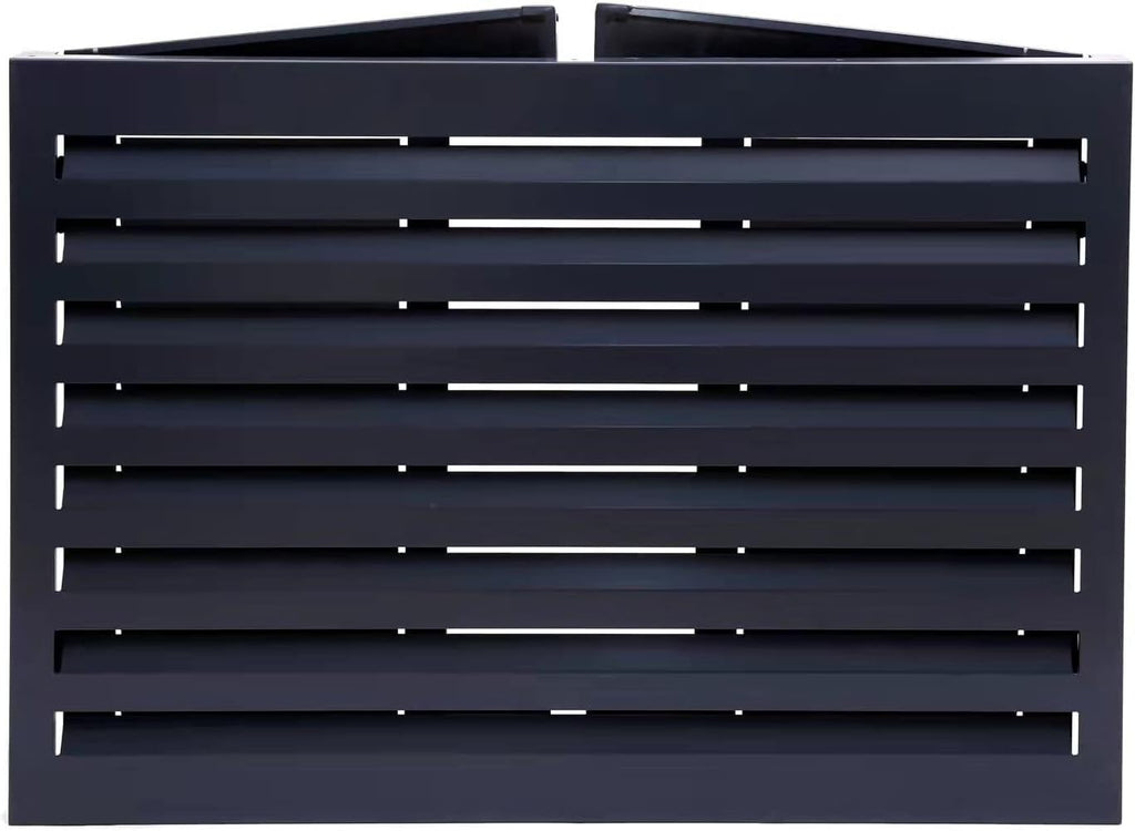 Copertura Qventi per condizionatore - Antracite/Grigio - Alluminio - Griglia di protezione - Rivestimento - Facile montaggio - Taglia S - Dimensioni esterne (LxPxH): 100 x 50 x 75 cm