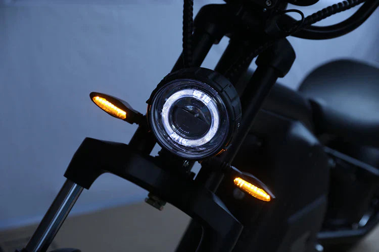 Mangosteen M8 Chopper Style Citycoco Scooter in Mattgrün  – 2000W Motor, 45 km/h Hchstgeschwindigkeit