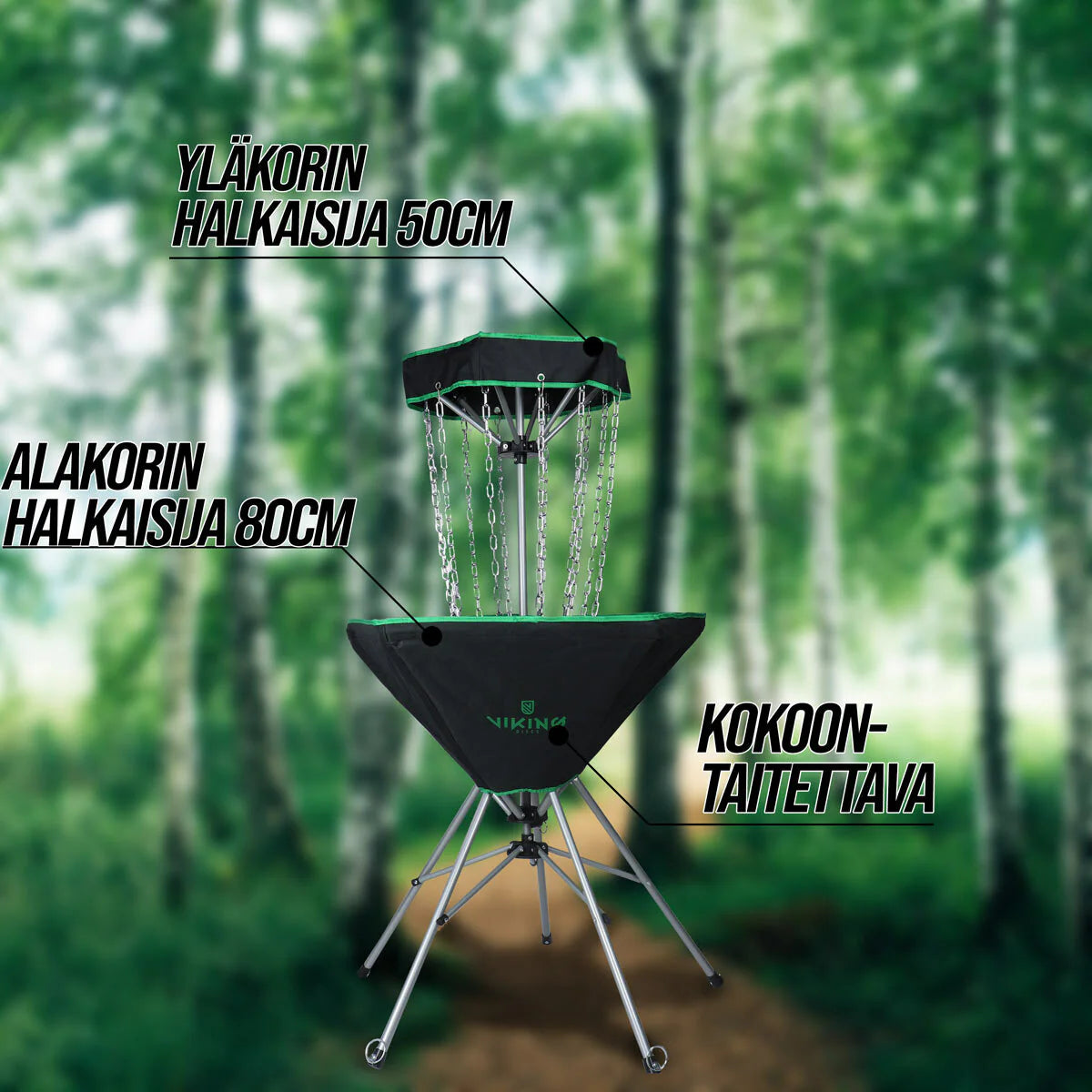Viking Discs Raid Cesto portatile da disc golf
