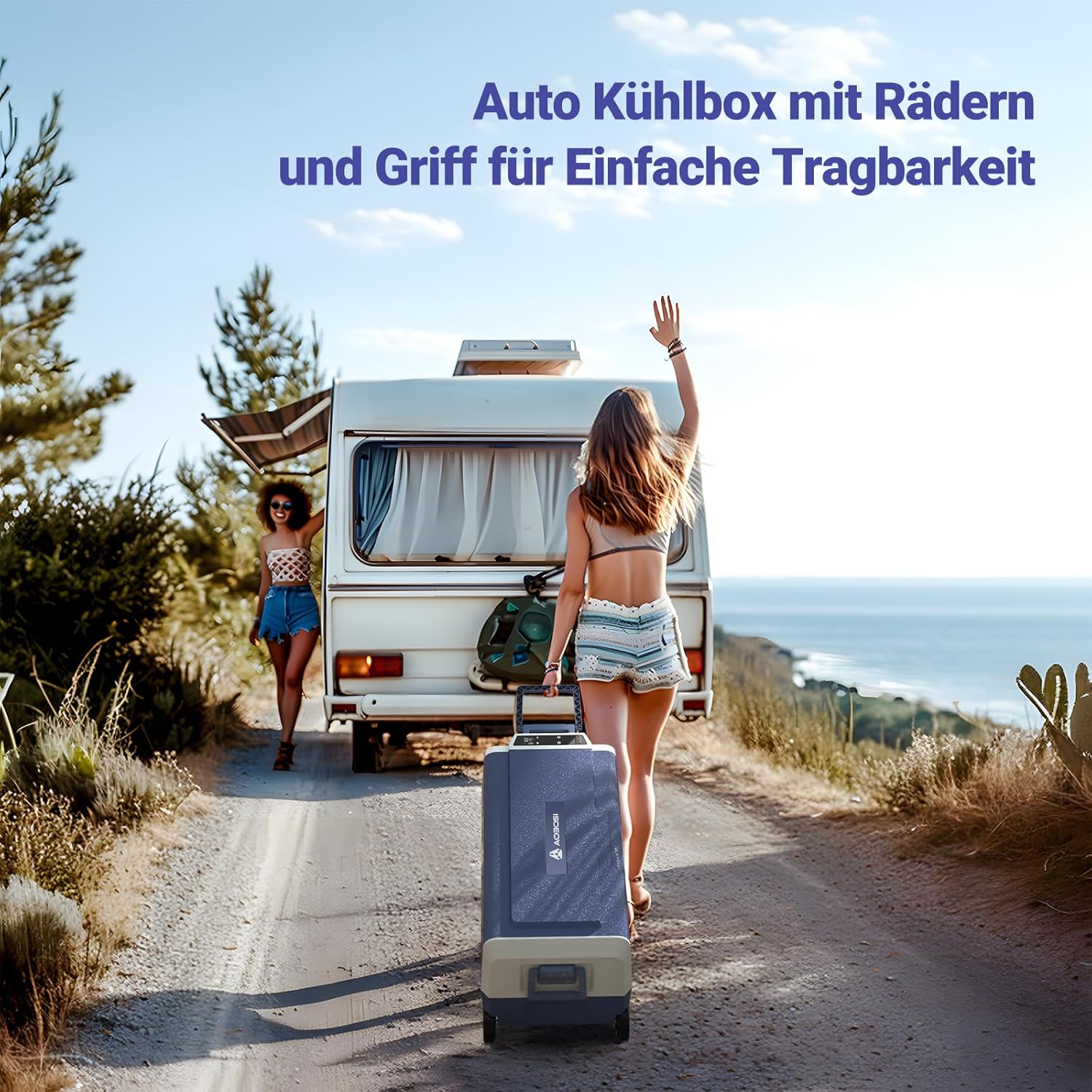 AAOBOSI Frigo Box a Compressore 36 L, Frigo Portatile per Auto con Controllo App WiFi, 12/24 V e 100-240 V, fino a -20 °C per Auto, Camion, Barca, Camper, Campeggio, Doppia Zona