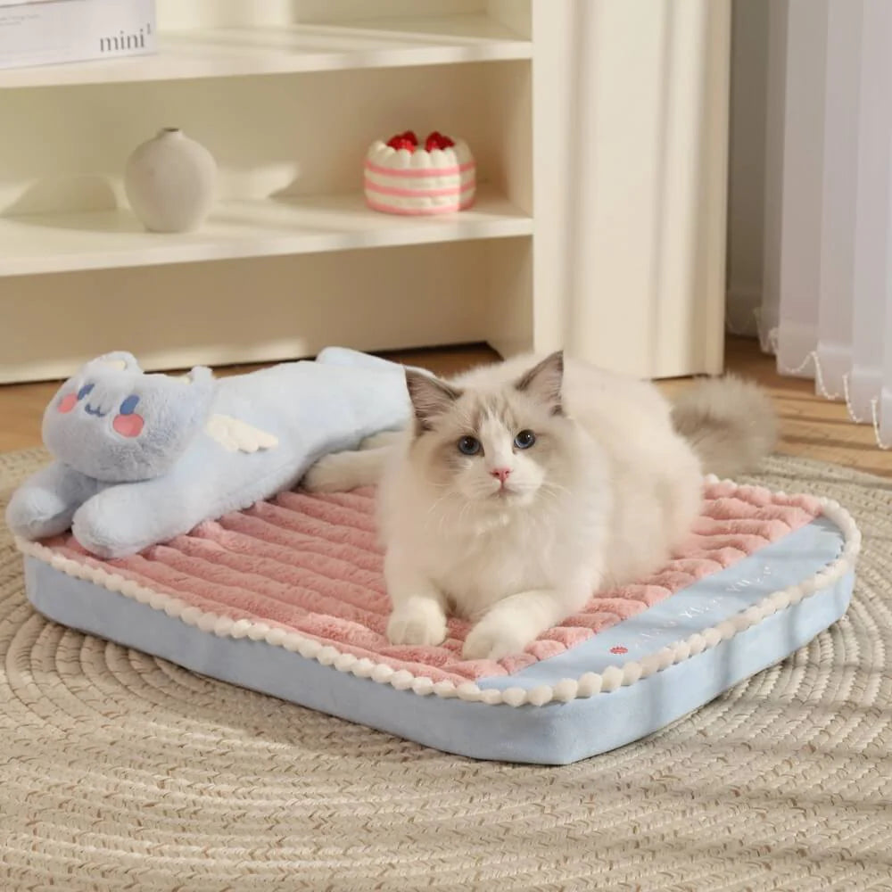 CozyCat Haven – Interaktives Katzenbett für warme und spielerische Stunden