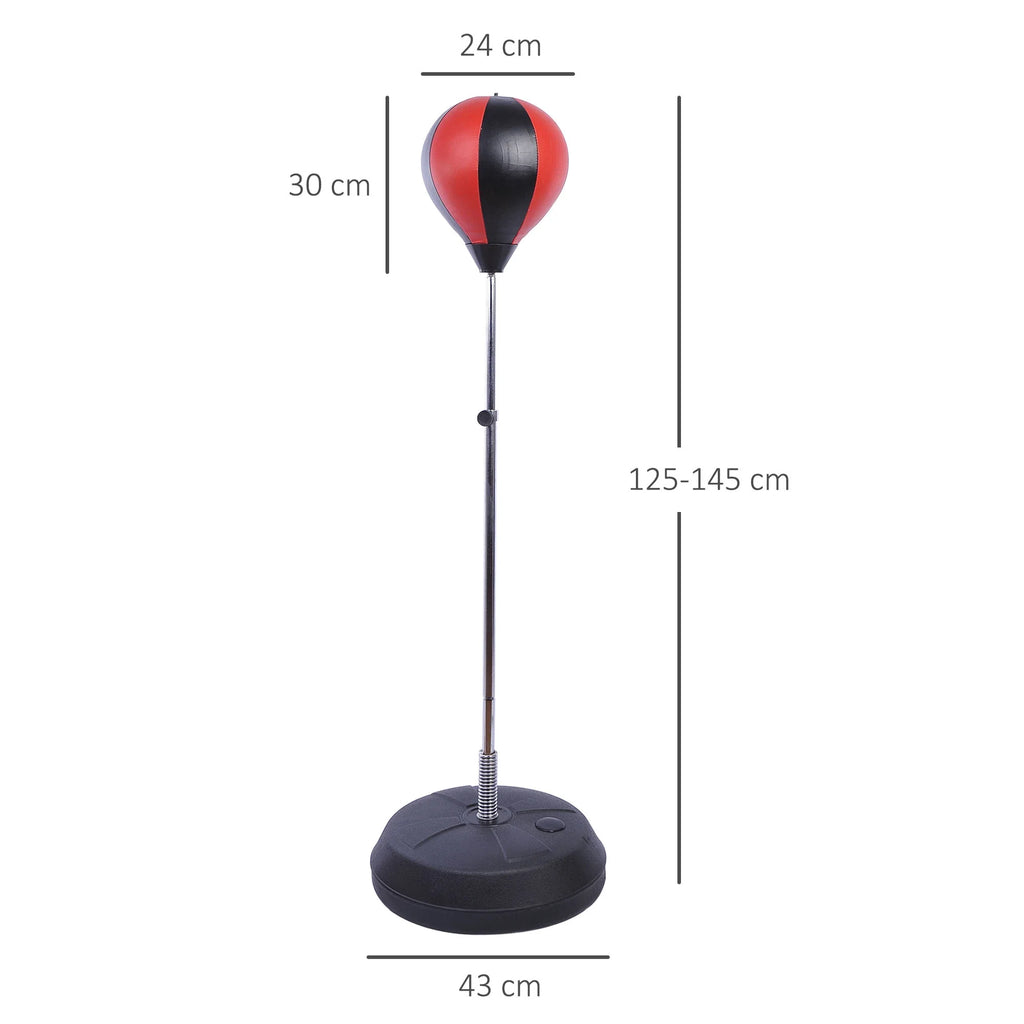 Set Punchingball HOMCOM regolabile in altezza incl. guantoni pompa