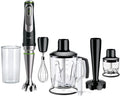 Braun MultiQuick 9 MQ 9187XLI Frullatore a immersione – Frullatore a immersione con tecnologia Active PowerDrive e 5 accessori per tritare, pestare, frullare e tritaghiaccio, 1200 Watt, nero/acciaio inox