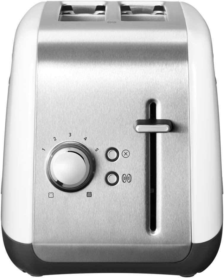 KitchenAid 5KMT2115BOB Klassischer Toaster mit 2 Schlitzen, Metall Legierter Stahl, Onyx Black