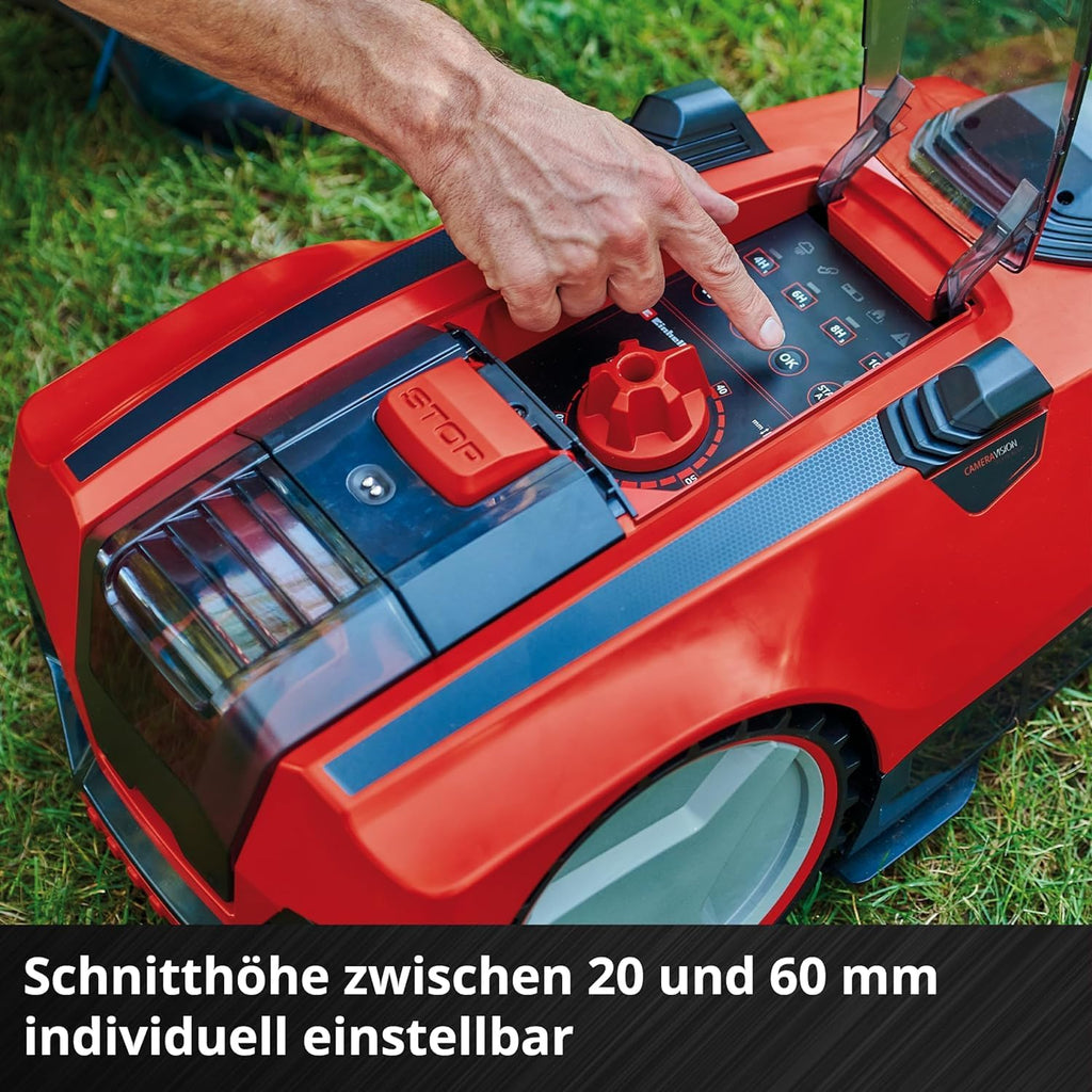 Einhell Akku-Rasenmher GE-CM 43 Li M Kit Power X-Change (36V, 43 cm Schnittbreite, bis 600 m, Brushless, Mulch-Kit, 63L Fangkorb, 25-75 mm Schnitthhe, inkl. 2x 4,0Ah + 2x Ladegert)