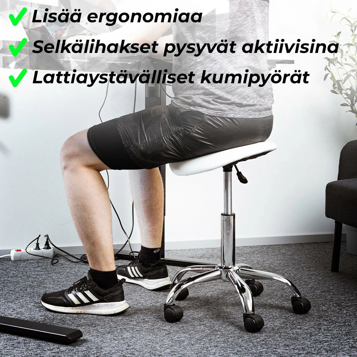 Sedia a sella Lykke Comfort, bianca