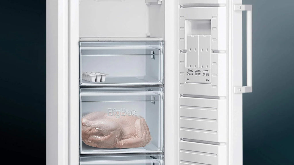 Siemens GS58NDWDP, iQ500 Congelatore a Libera Installazione, 191 x 70 cm, 366 L, noFrost, bigBox, Illuminazione Interna a LED, superFreezing, varioZone per Vano Congelatore Adattabile, freshSense