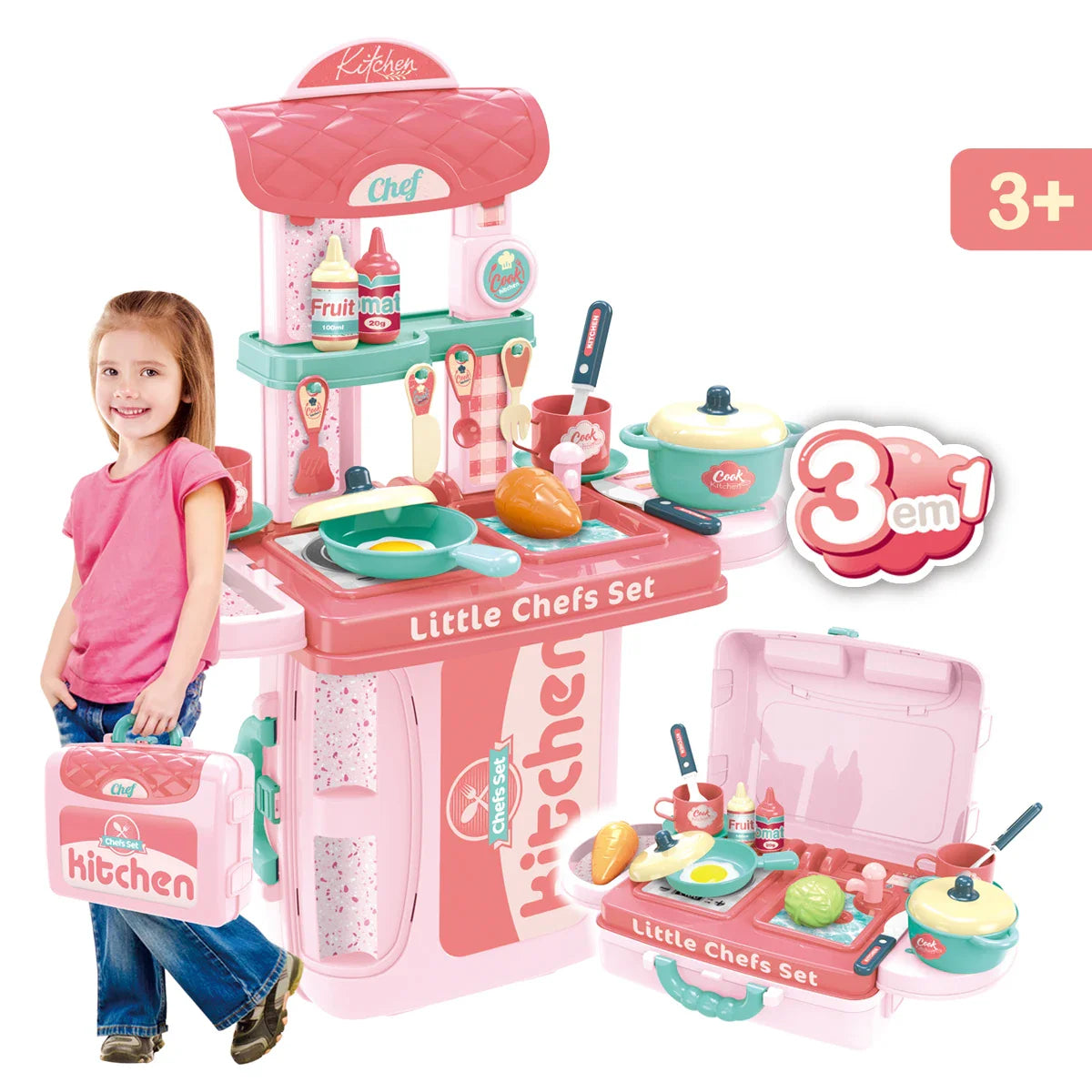 Kitchen Suitcase - Cucina da Viaggio Esplosiva - Cucina Giocattolo