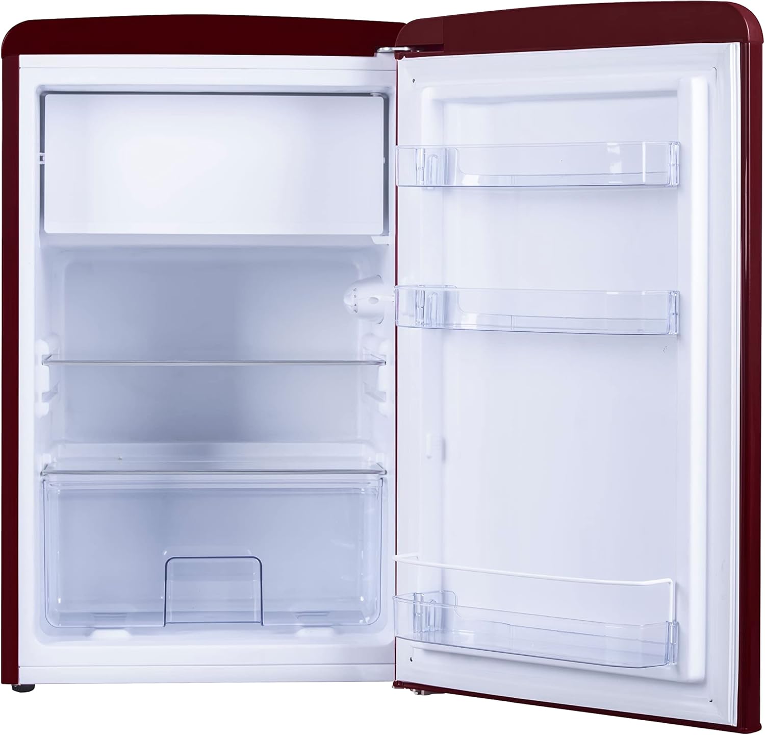 Amica KGC 15632 T Frigorifero con congelatore Retro / Ice Blue (Turchese) / 144 cm (A) x 55 cm (L) x 62 cm (P) / Design retrò / Frigorifero con congelatore