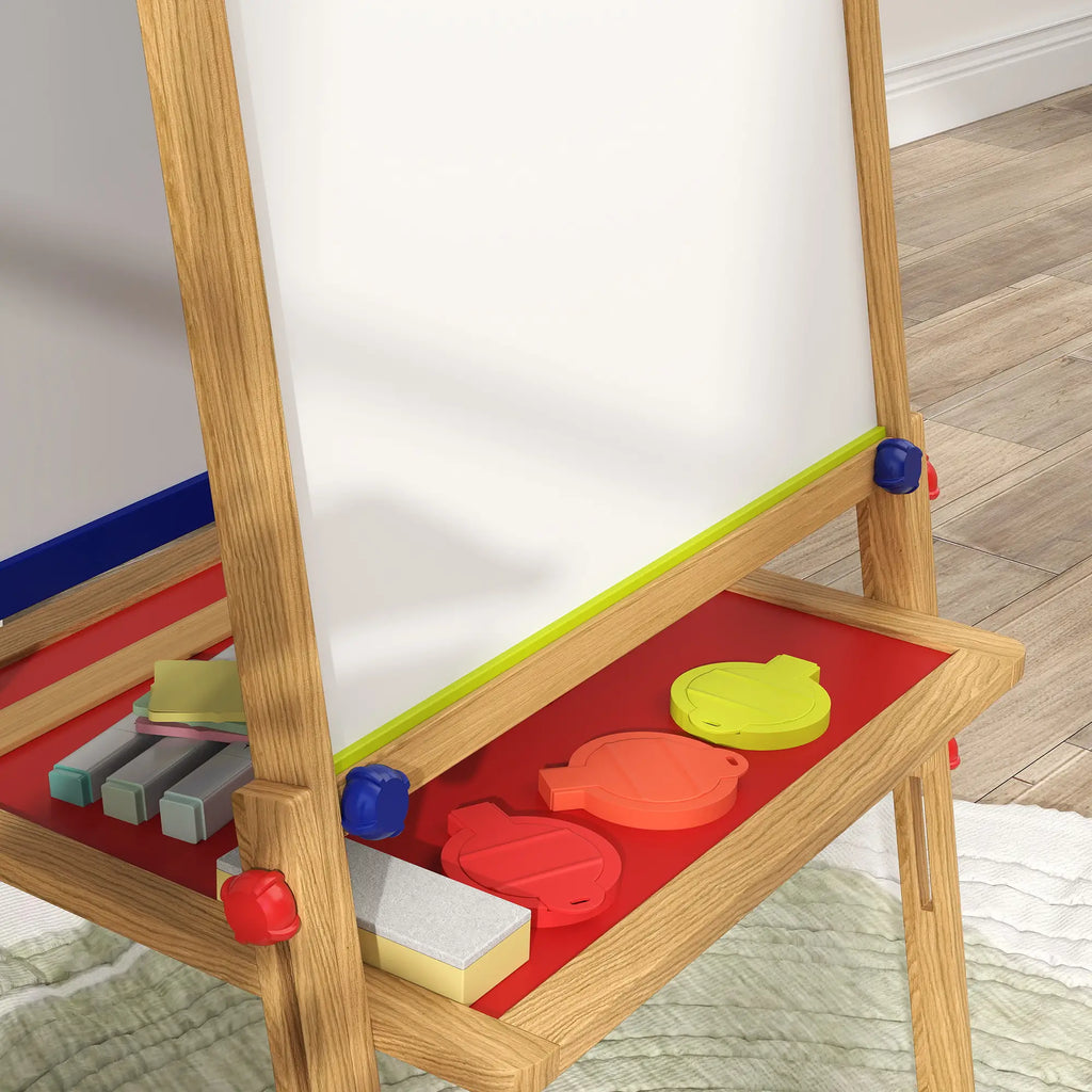 AIYAPLAY 3-in-1 Tavolo per bambini regolabile in altezza – Legno naturale