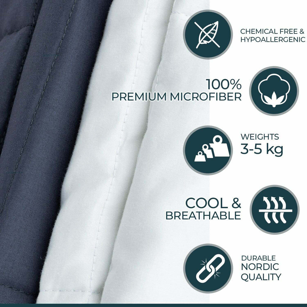 Polar Night Coperta ponderata per bambini 3-5KG, 100x150cm, microfibra