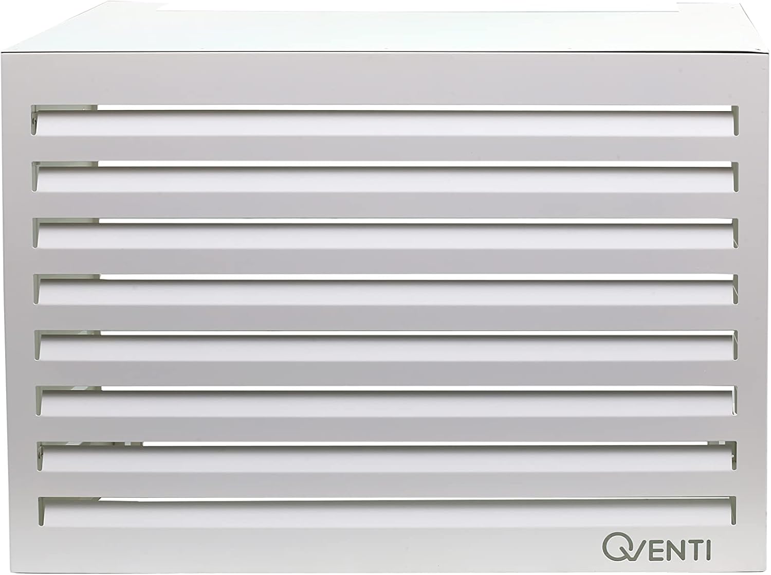 Copertura Qventi per condizionatore - Antracite/Grigio - Alluminio - Griglia di protezione - Rivestimento - Facile montaggio - Taglia S - Dimensioni esterne (LxPxH): 100 x 50 x 75 cm