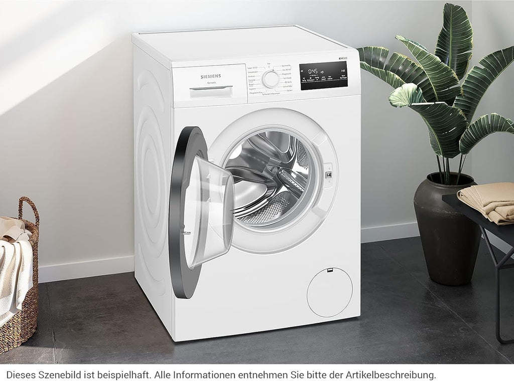 Siemens WG54G106EM iQ500, Waschmaschine 10kg, 1400 U/min, Antiflecken-System, varioSpeed für schneller saubere Wsche, Nachlegefunktion, wscheschonend, LED-Display, aquaStop, Amazon Exclusive Edition