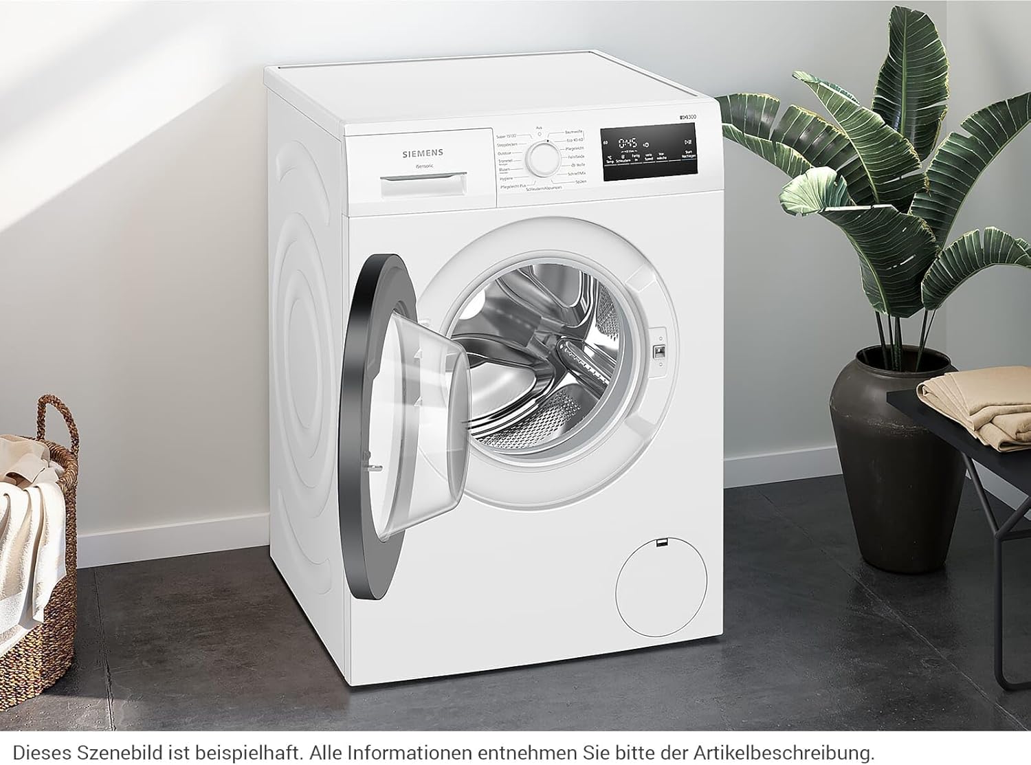 Siemens WG54G106EM iQ500, Waschmaschine 10kg, 1400 U/min, Antiflecken-System, varioSpeed für schneller saubere Wsche, Nachlegefunktion, wscheschonend, LED-Display, aquaStop, Amazon Exclusive Edition