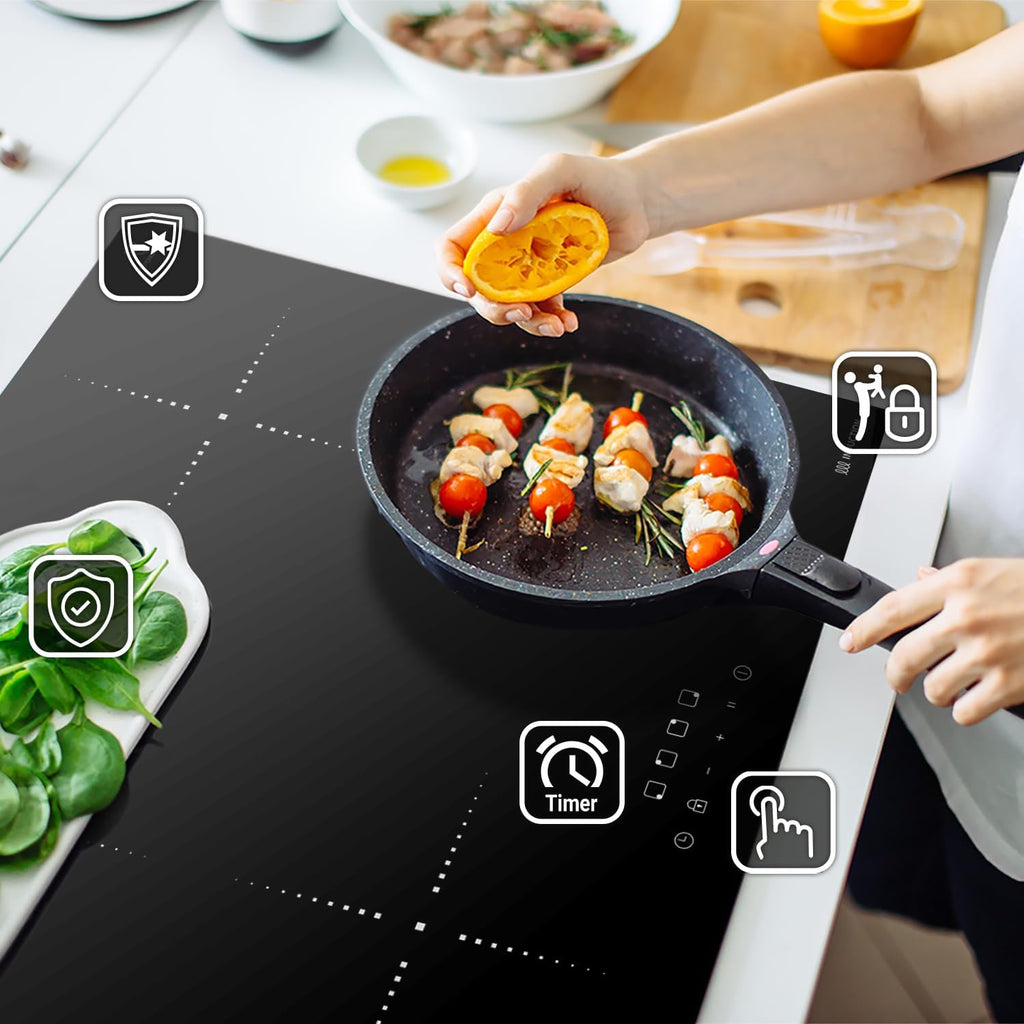 KKT KOLBE Autarkes Herdset | 60cm Einbaubackofen BO8805SS | 59cm Induktionskochfeld IH85900RL | Grill | Heißluft | Automatik-Timer | 2-fach Wärmeschutzverglasung | Kindersicherung | SET8805IH859RL