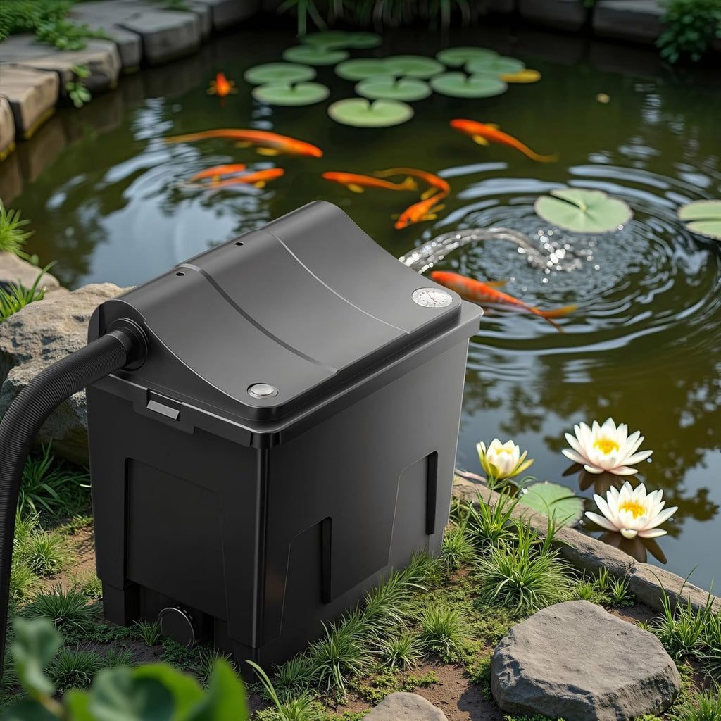 SunSun Bio CBF-350C Teichfilter bis 90000L Teichvolumen max. 10000L/h 3-Kammer Durchlauffilter Modulteichfilter Teich Filter Biofilter