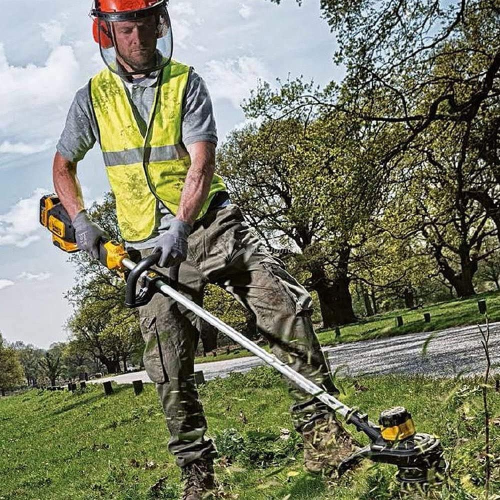 DEWALT Tagliabordi a batteria (18 Volt, senza spazzole, larghezza di taglio 30 cm, elettronica a due velocità, prolunga filo Bumb-Feed, per grandi superfici e giardini, fornito senza batteria e caricabatterie) DCM561PB