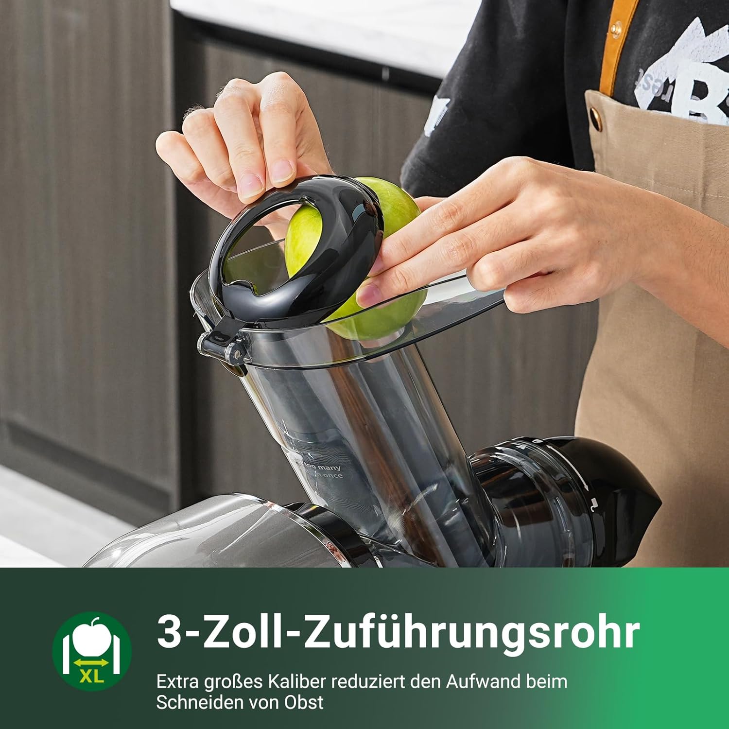 【Neues】Entsafter AOBOSI-Slow juicer mit 2 Geschwindigkeitsstufen-Entsafter gemüse und obst mit 8 stufiger Schnecke-Saftpresse mit Reinigungsbürste&2 Bechern-Obstpresse mit Reversierfunktion