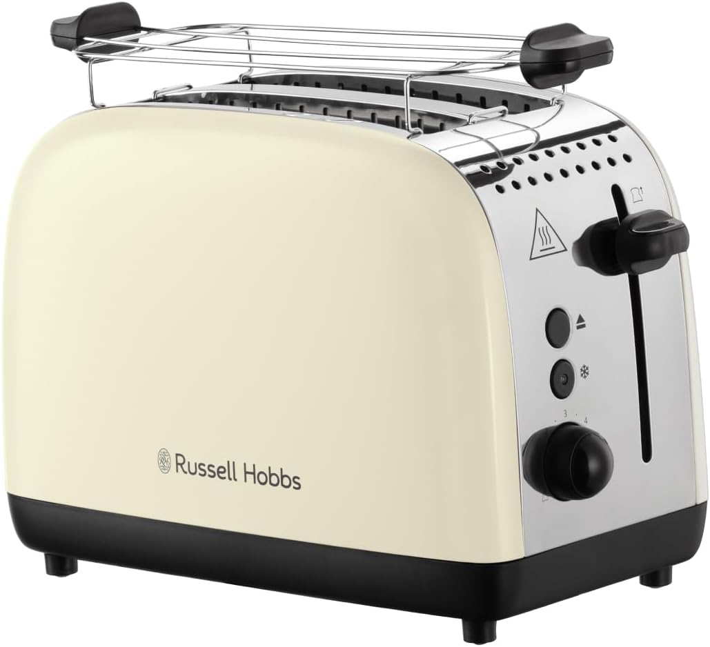 Russell Hobbs Frühstücksset Colours+ Creme: Kaffeemaschine 24033-56 [Digitaler Timer] + Wasserkocher 20415-70 [1,7l, 2400 W] + Toaster 26551-56 [für 2 Scheiben], Frühstücksserie