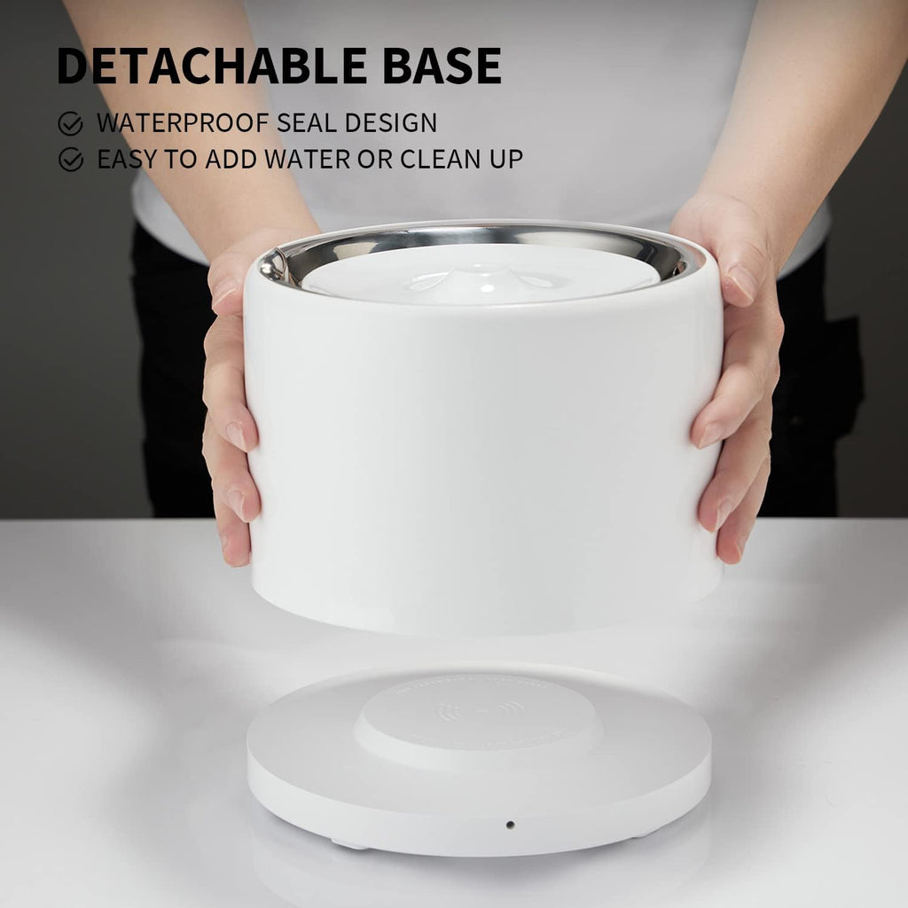 PETKIT Drahtlose Wasserpumpe Automatische intelligenter Trinkbrunnen für Katze und Hund, Auskleidung aus rostfreiem Stahl, Beherbergt Nicht leicht Bakterien